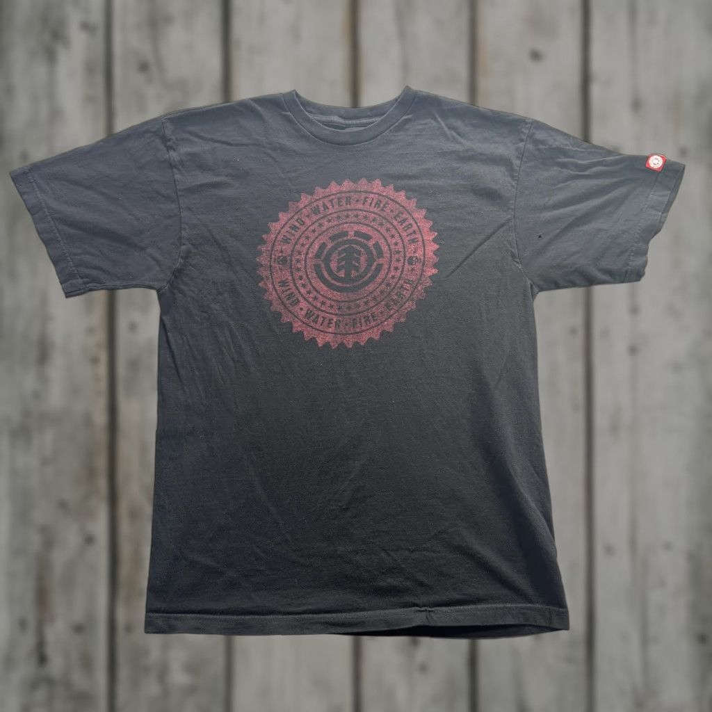Element Element Shirt Mens Large Black Graphic Wind Water Fire Earth Skate Tee Size US L / EU 52-54 / 3 - 1 Thumbnail