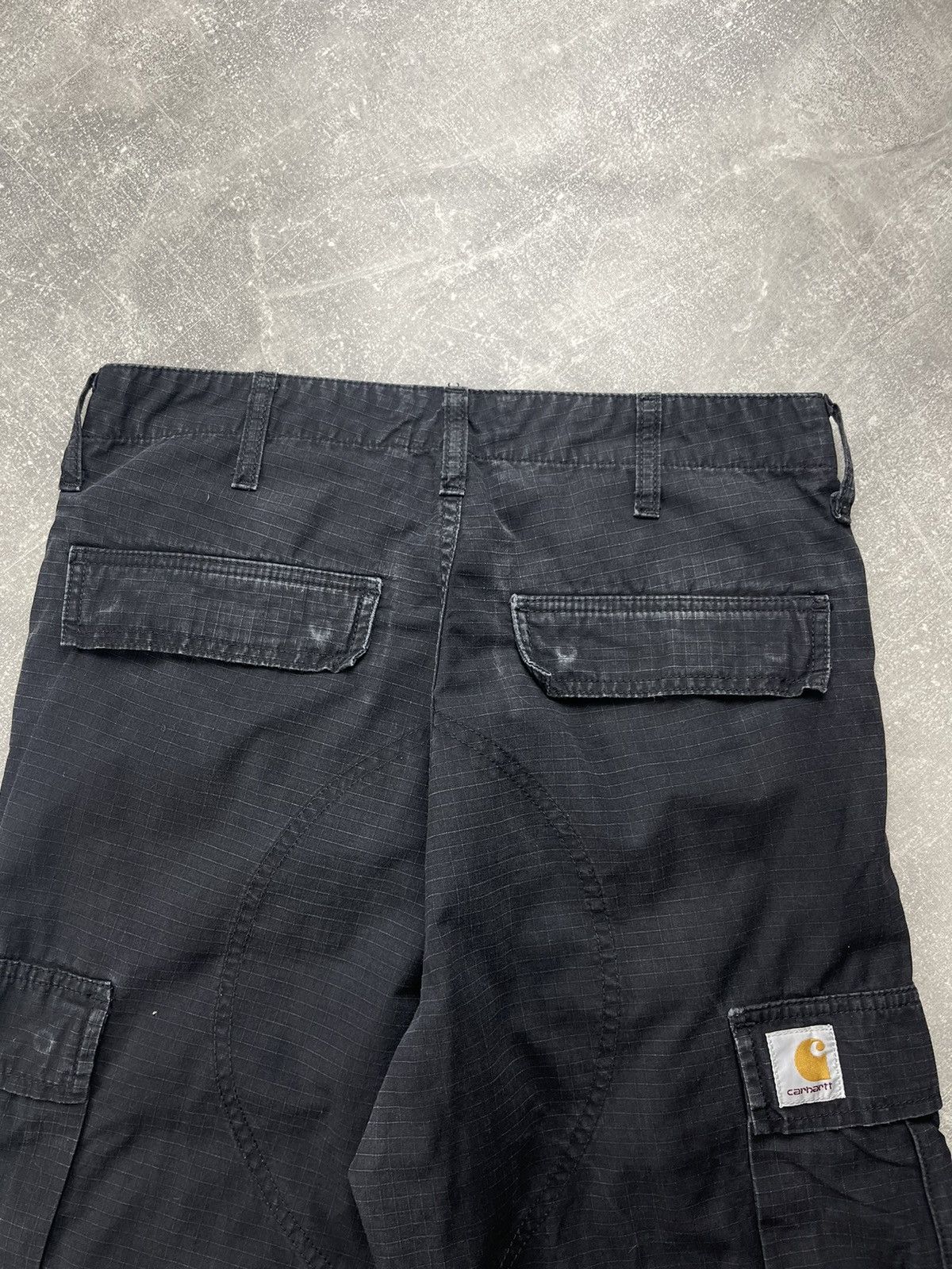 Carhartt Carhartt WIP Cargo Pants Black Ripstop Utility Workwear Size US 29 - 5 Thumbnail