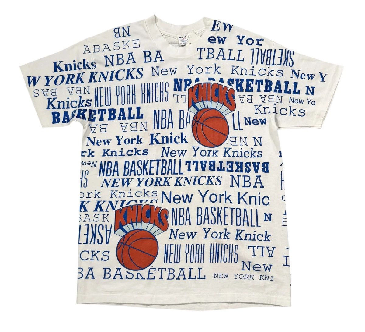 Champion Vintage Champion New York Knicks AOP T Shirt (Size L) Size US L / EU 52-54 / 3 - 1 Thumbnail