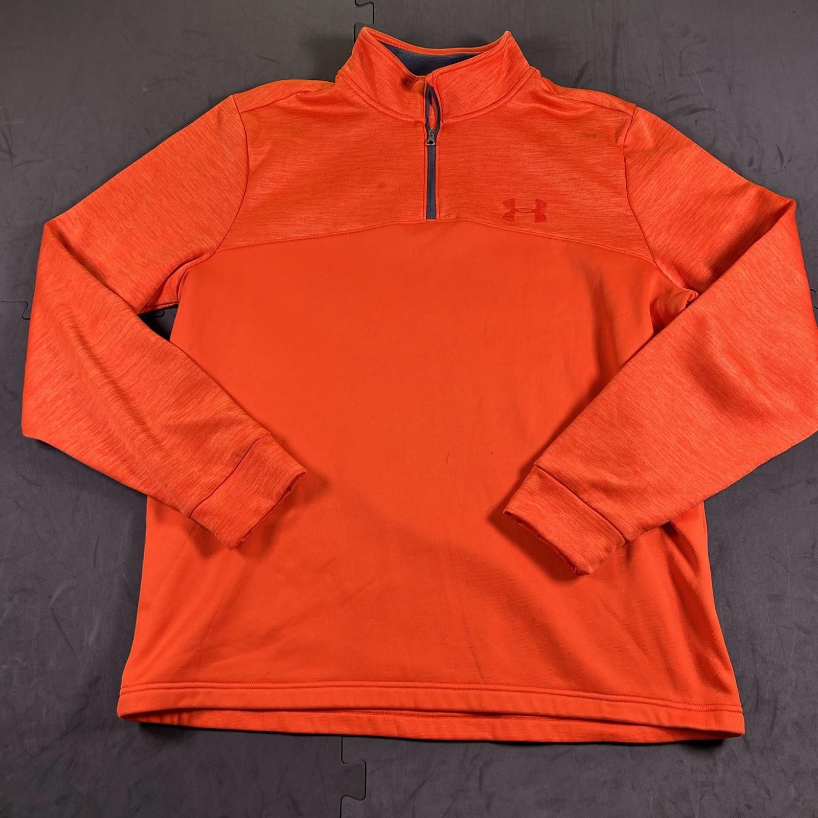 Under Armour Men's Under Armour Orange Quarter-Zip Activewear Pullover Size US L / EU 52-54 / 3 - 1 Thumbnail