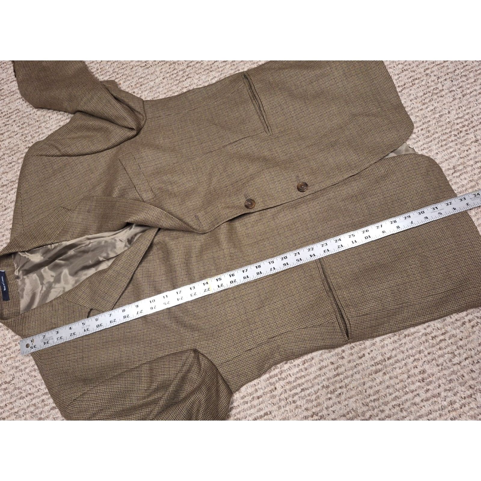 Vintage Ralph Lauren Polo University Club Blazer 2-Button 46R Wool Tweed Brown Mens Jacket Size US XXL / EU 58 / 5 - 5 Thumbnail