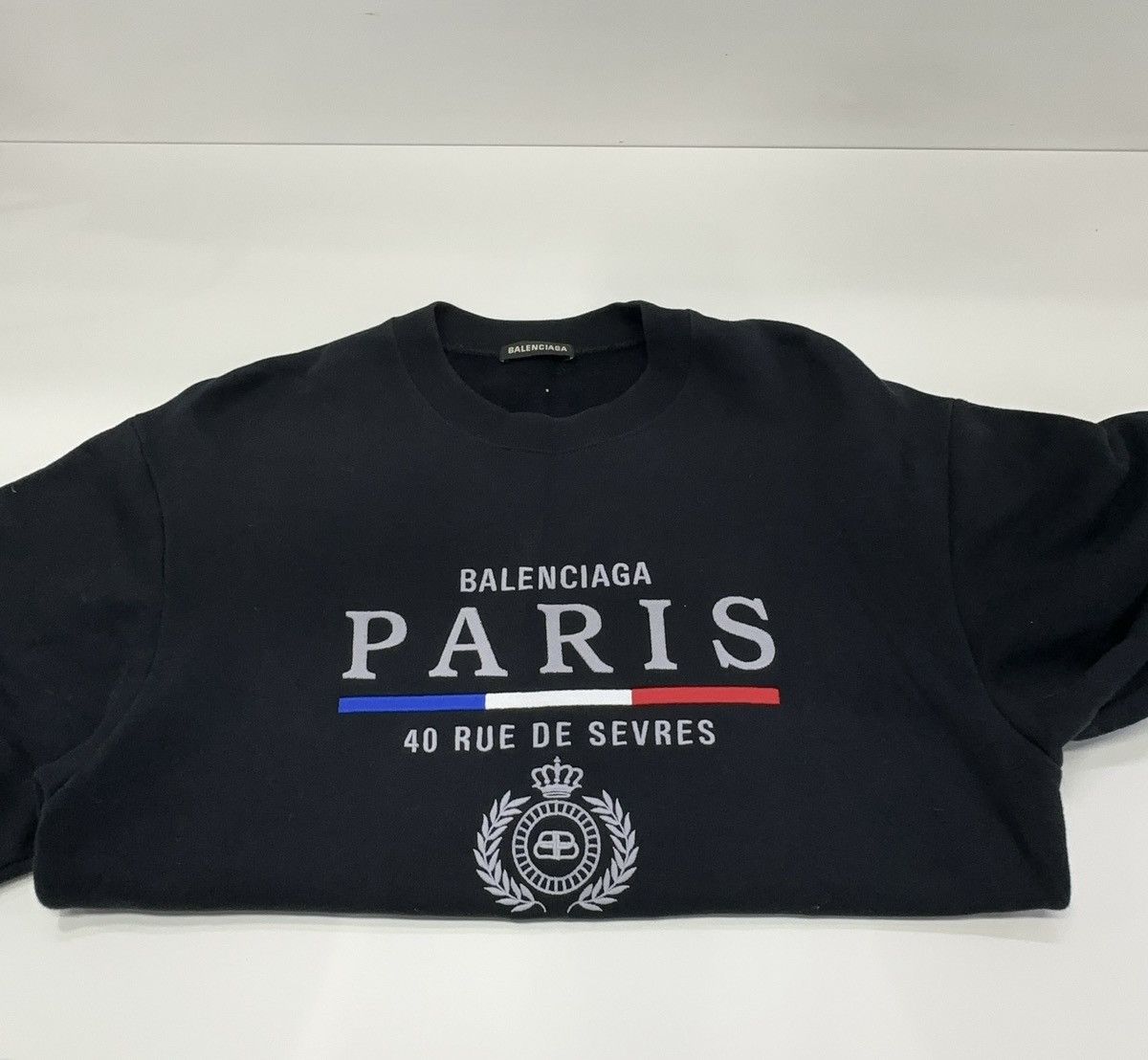 Balenciaga Balenciaga Paris flag logo crewneck sweatshirt Size XS / US 0-2 / IT 36-38 - 6 Thumbnail