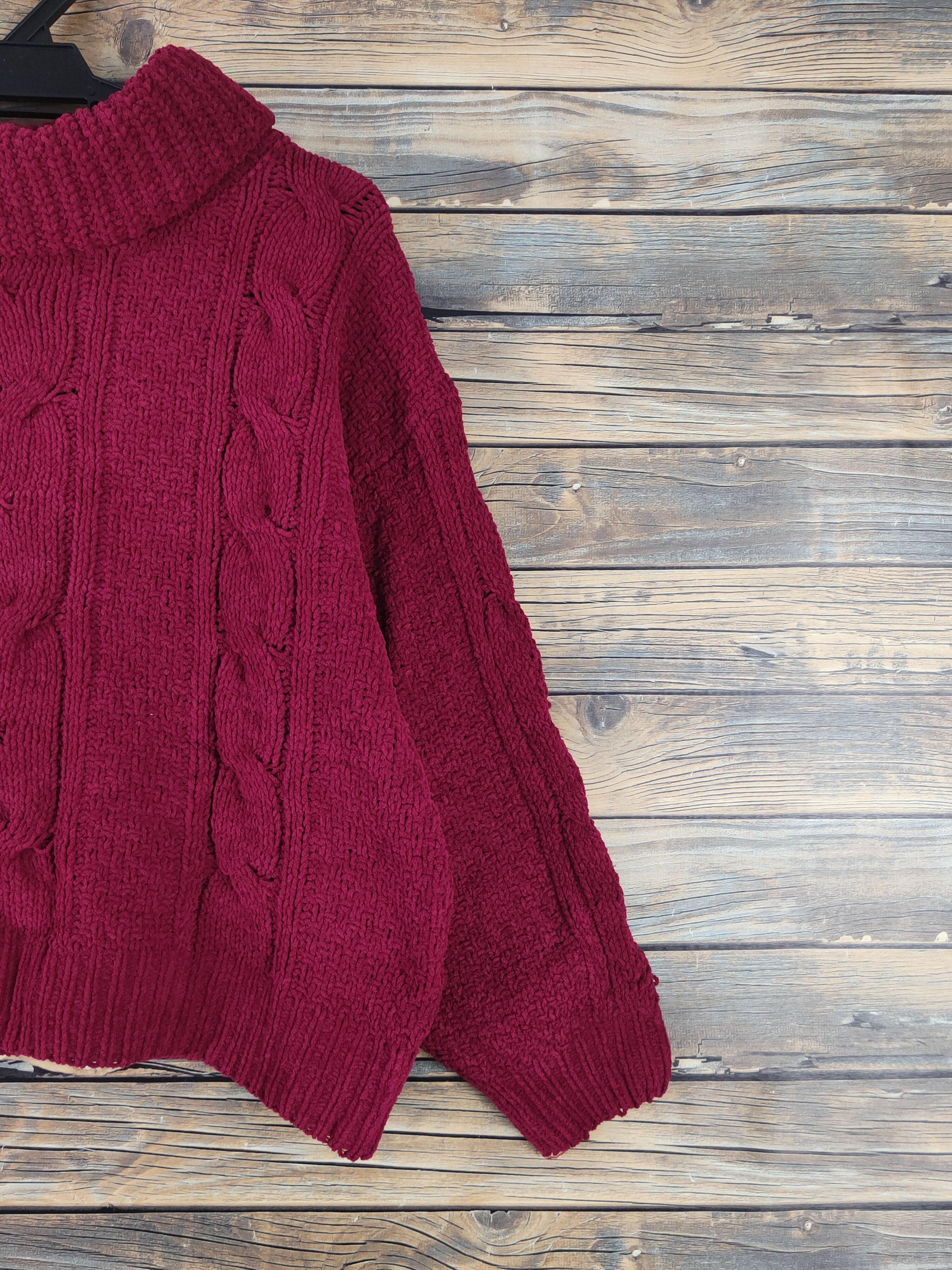Aran Isles Knitwear Ingni Red cable Knitwear Crop Tops #W1240 Size M / US 6-8 / IT 42-44 - 5 Thumbnail