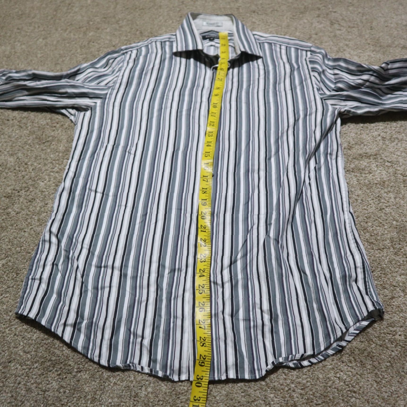 Express Express Shirt Mens Button-Up Long Sleeve Striped 15.5 M Multicolor Modern Fit Size US M / EU 48-50 / 2 - 5 Thumbnail