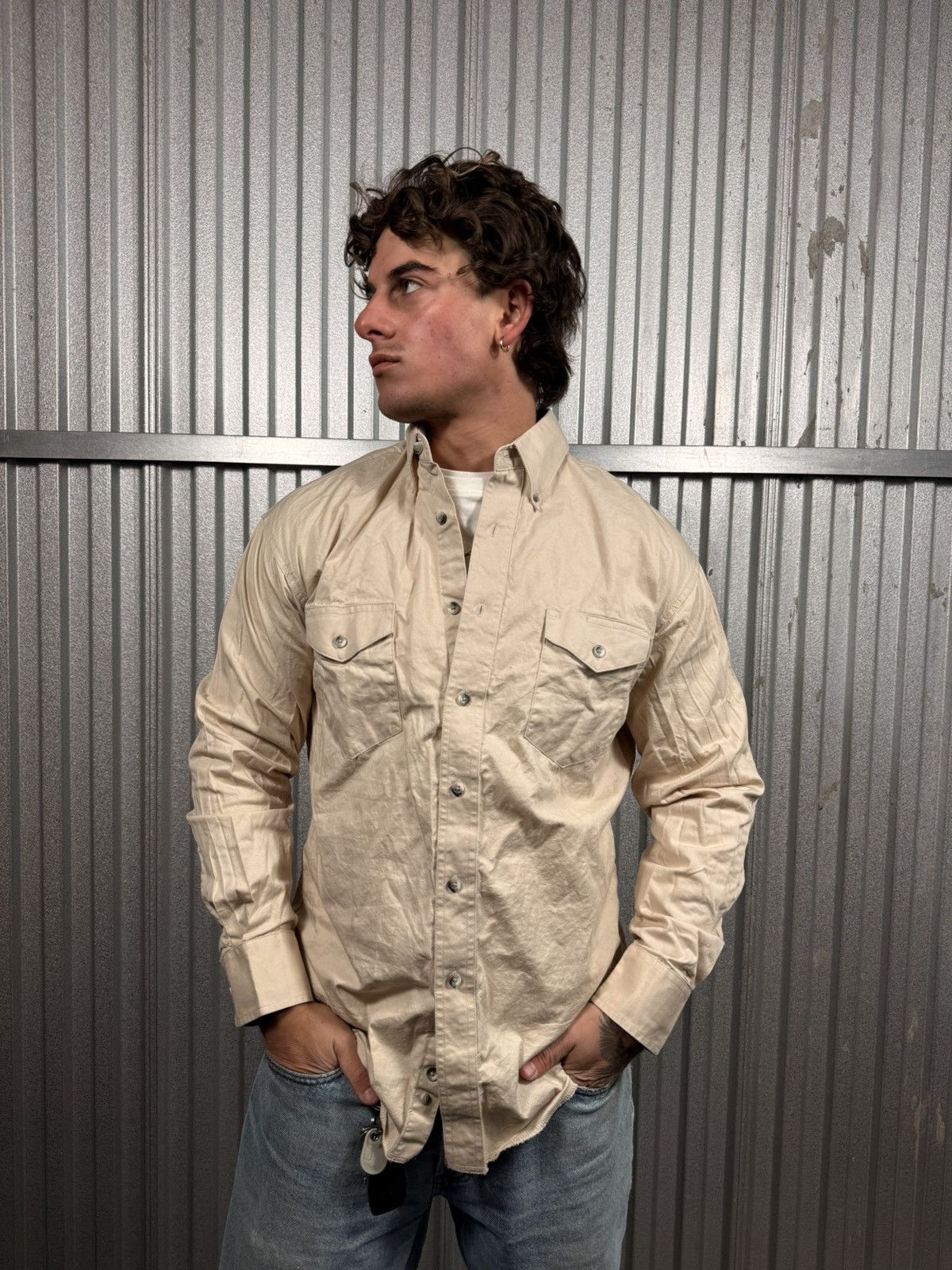 Wrangler Vintage Wrangler Blank Button Up Western Cowboy Shirt Size US M / EU 48-50 / 2 - 1 Thumbnail
