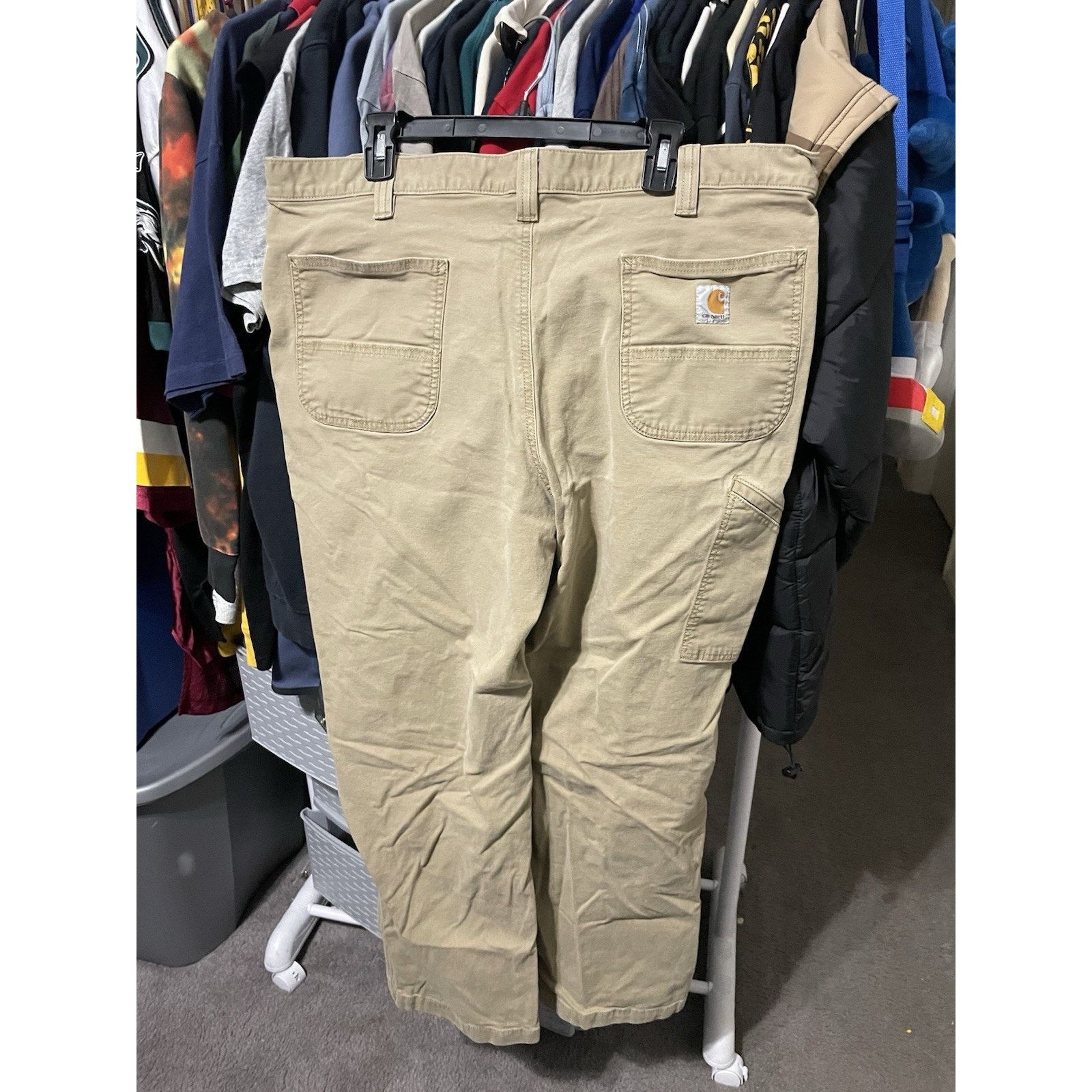 Carhartt Size 42x32 - Carhartt Pants Mens Beige Tan Relaxed Fit Pants Size US 42 / EU 58 - 2 Thumbnail