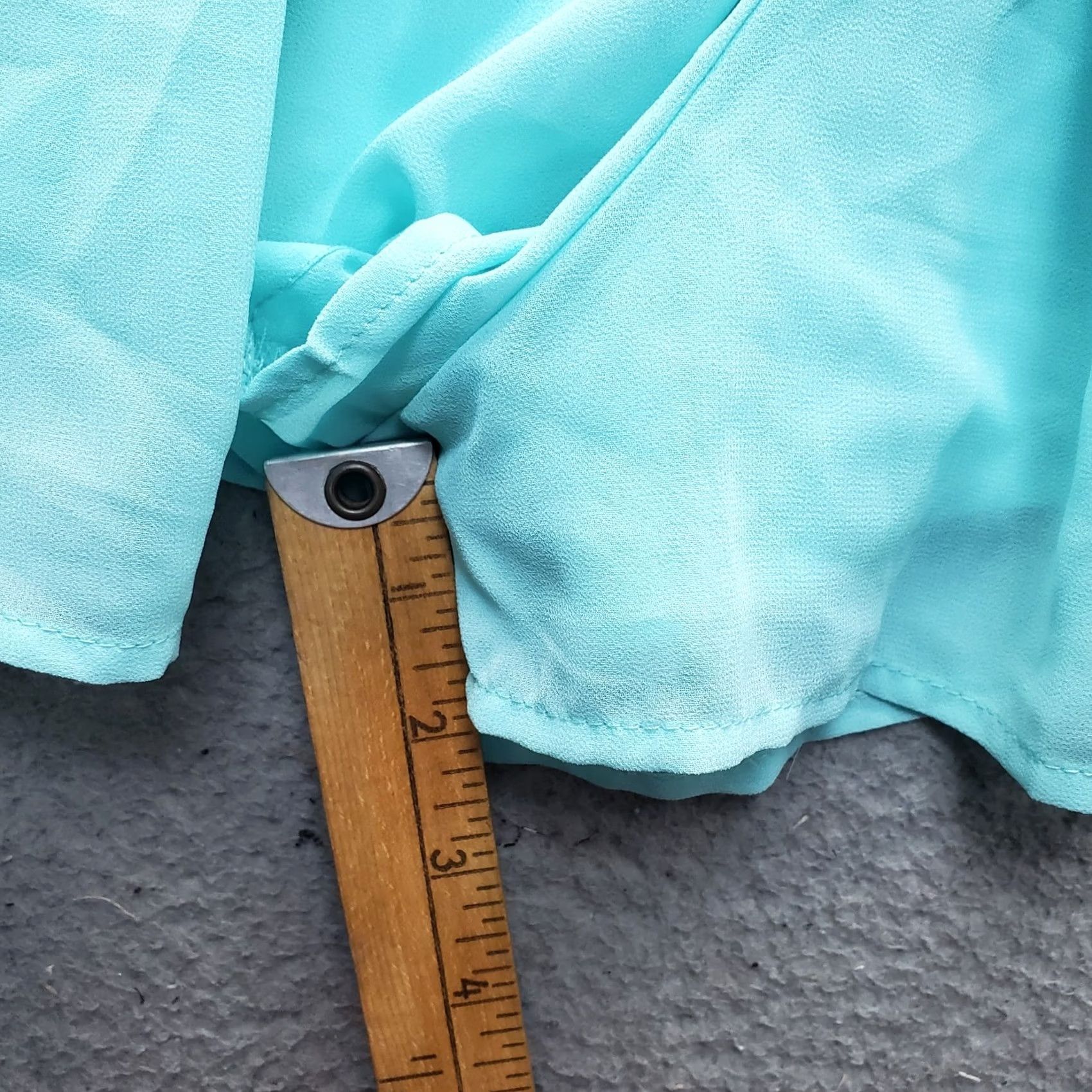 Vintage Parvenue Romper Womens Small Blue V-Neck Long Sleeve Lined Belted Waist Back Zip Shirt Size S / US 4 / IT 40 - 5 Thumbnail