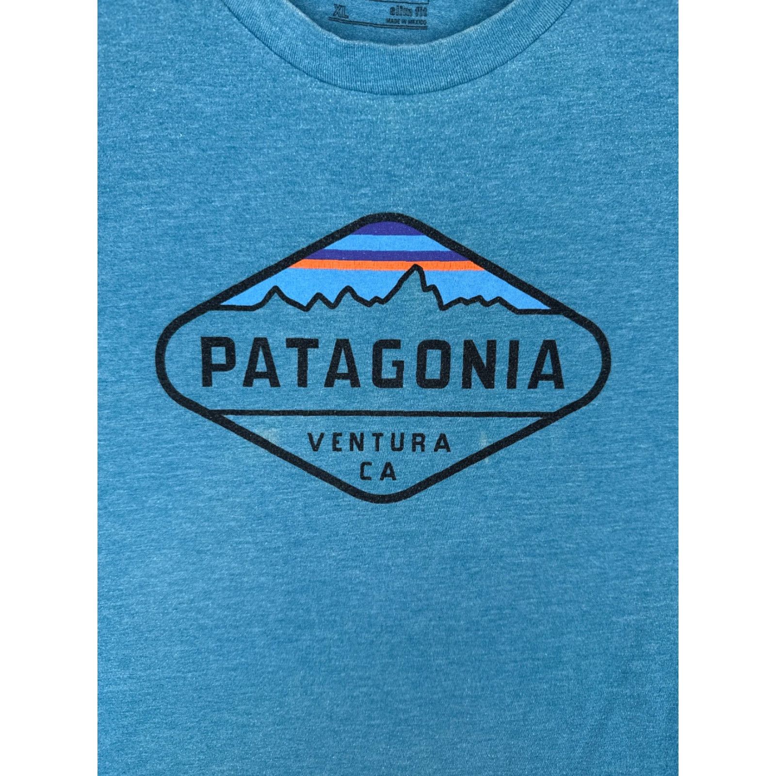 Patagonia Patagonia Shirt Men XL Blue Slim Fit Crew Cotton Blend Ventura CA READ (All Seasons, Breathable) Mens T-Shirt Size US XL / EU 56 / 4 - 6 Thumbnail