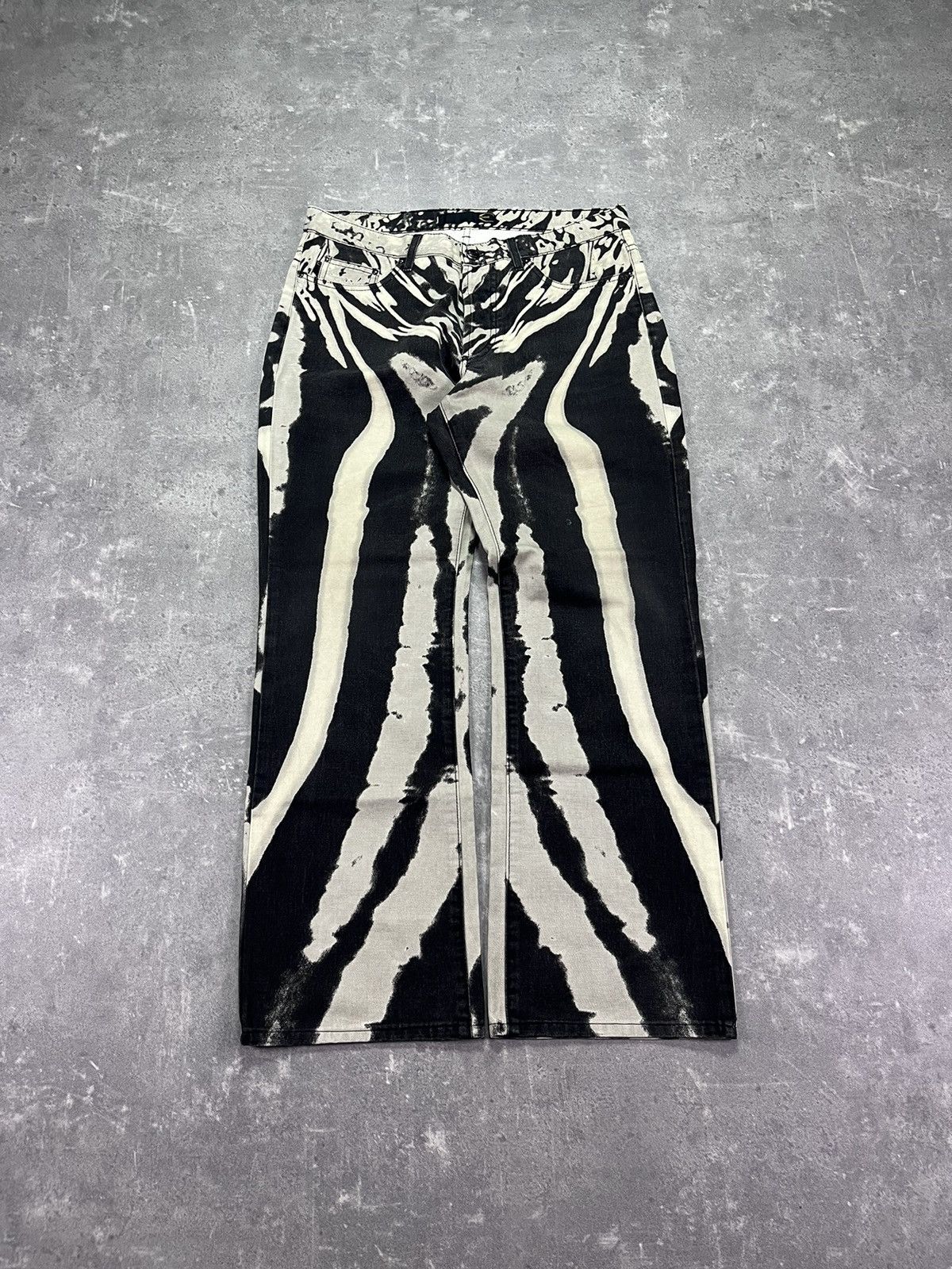 Roberto Cavalli leather trousers pants Y2K 2000s Made in