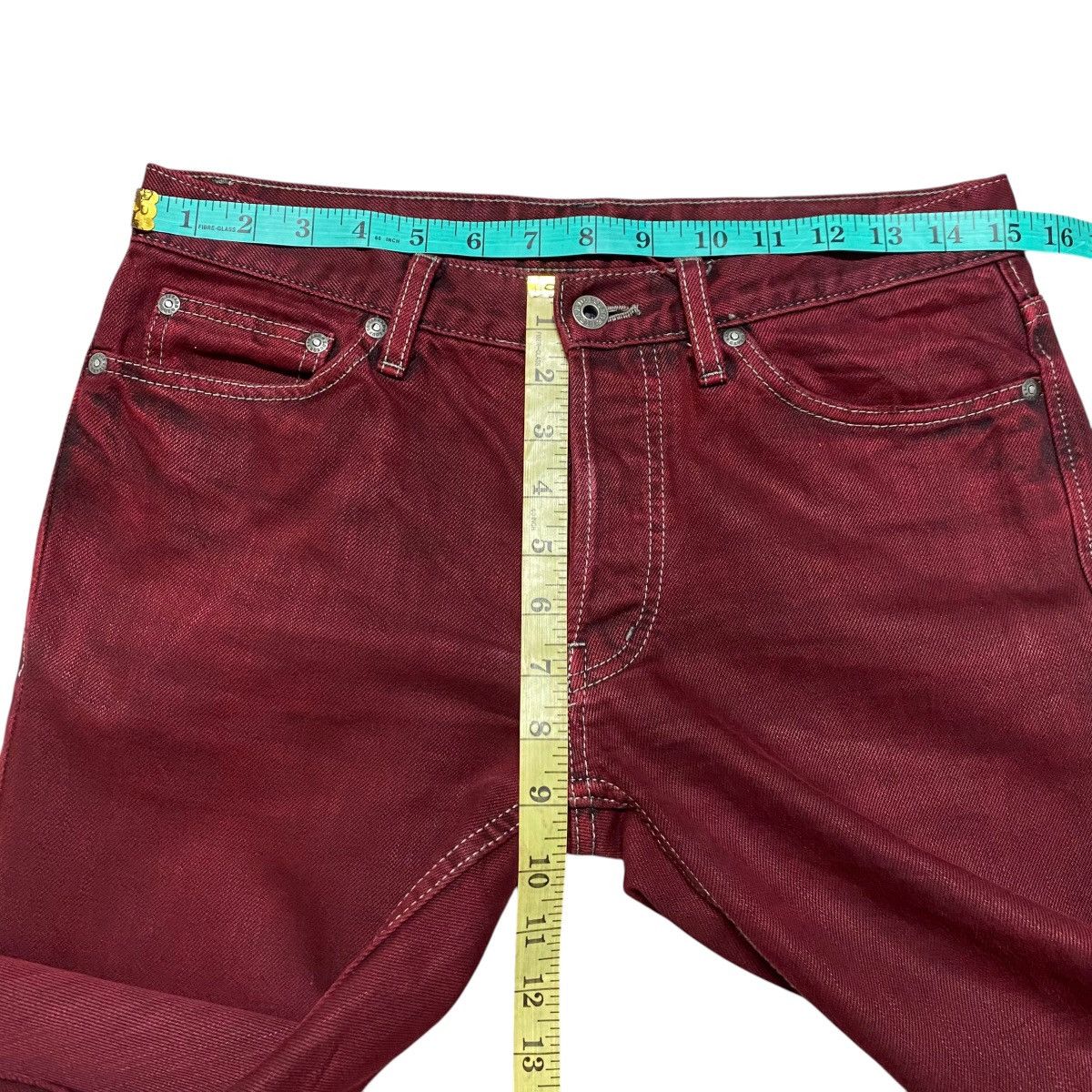 Lounge Lizard Lounge Lizard Red Blood Denim Jeans Size US 30 / EU 46 - 16 Thumbnail