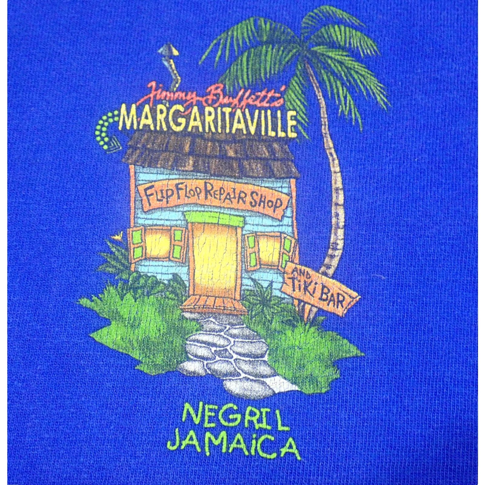 Vintage VINTAGE Margaritaville Jamaica T-Shirt XS Margaritaville Blue Parrot Jimmy Buffett 90s Parrothead Beach Double-Sided Tee Mens Size US XS / EU 42 / 0 - 7 Thumbnail