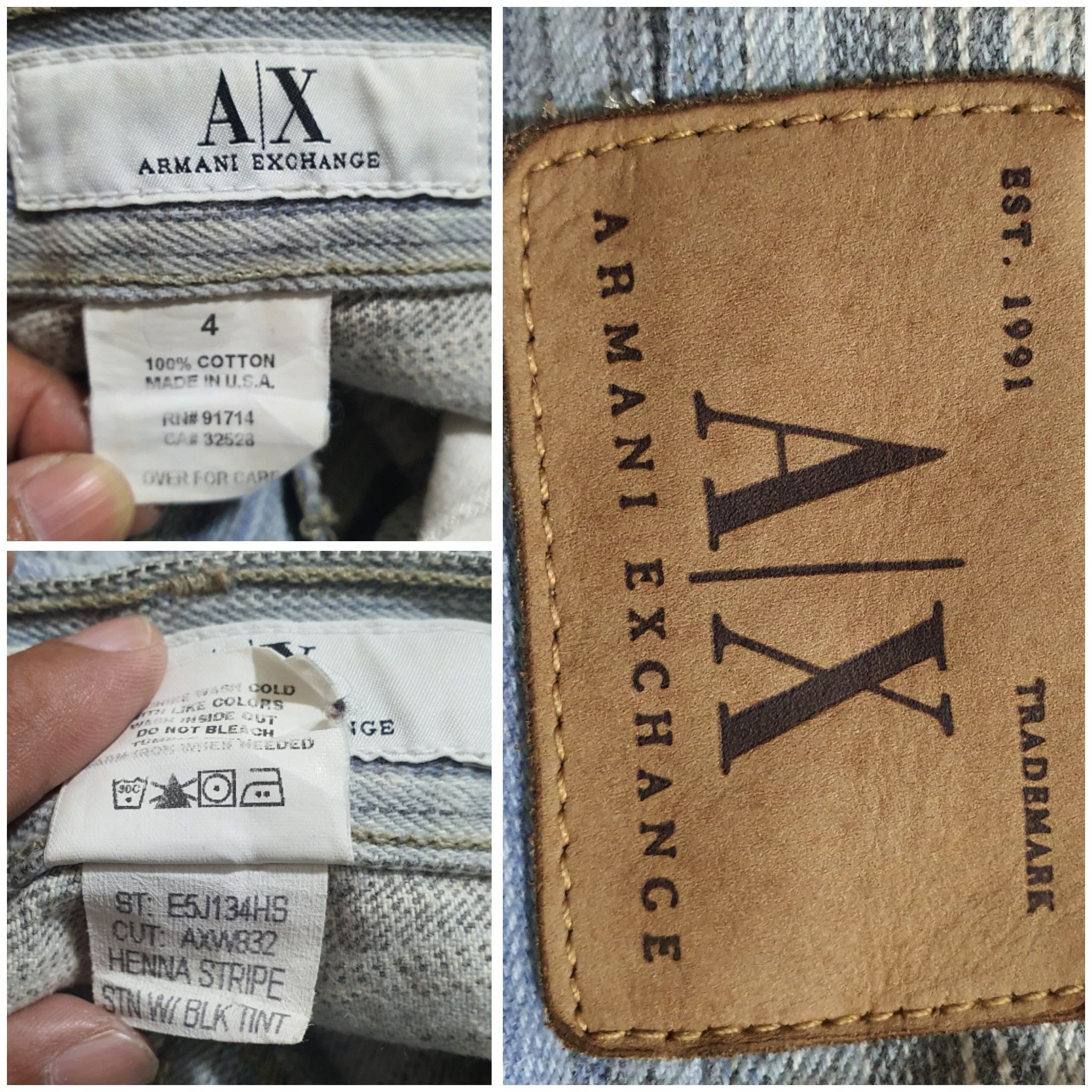 Armani Exchange AX 28/40 BOOTCUT FLARE LADIES JEANS Size 28" / US 6 / IT 42 - 3 Thumbnail