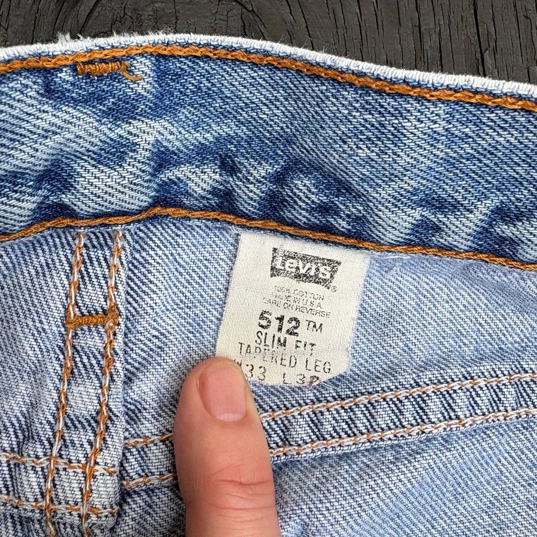 Levi's × Vintage Levi’s 512 Vintage 1980 80s W32 L30 Blue Denim Jeans USA Size US 32 / EU 48 - 5 Thumbnail