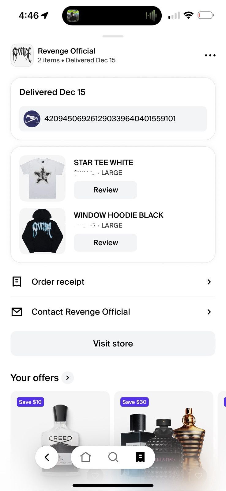 Revenge REVENGE STAR TEE (WHITE) Size US L / EU 52-54 / 3 - 4 Thumbnail
