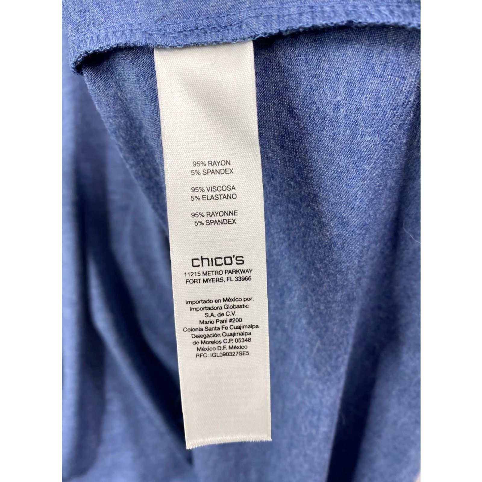 Vintage Chicos Dress Women XS-XL Blue Short Sleeve Cut Out Hi-Low Maxi Shirt? Size 32" / US 10 / IT 46 - 7 Thumbnail