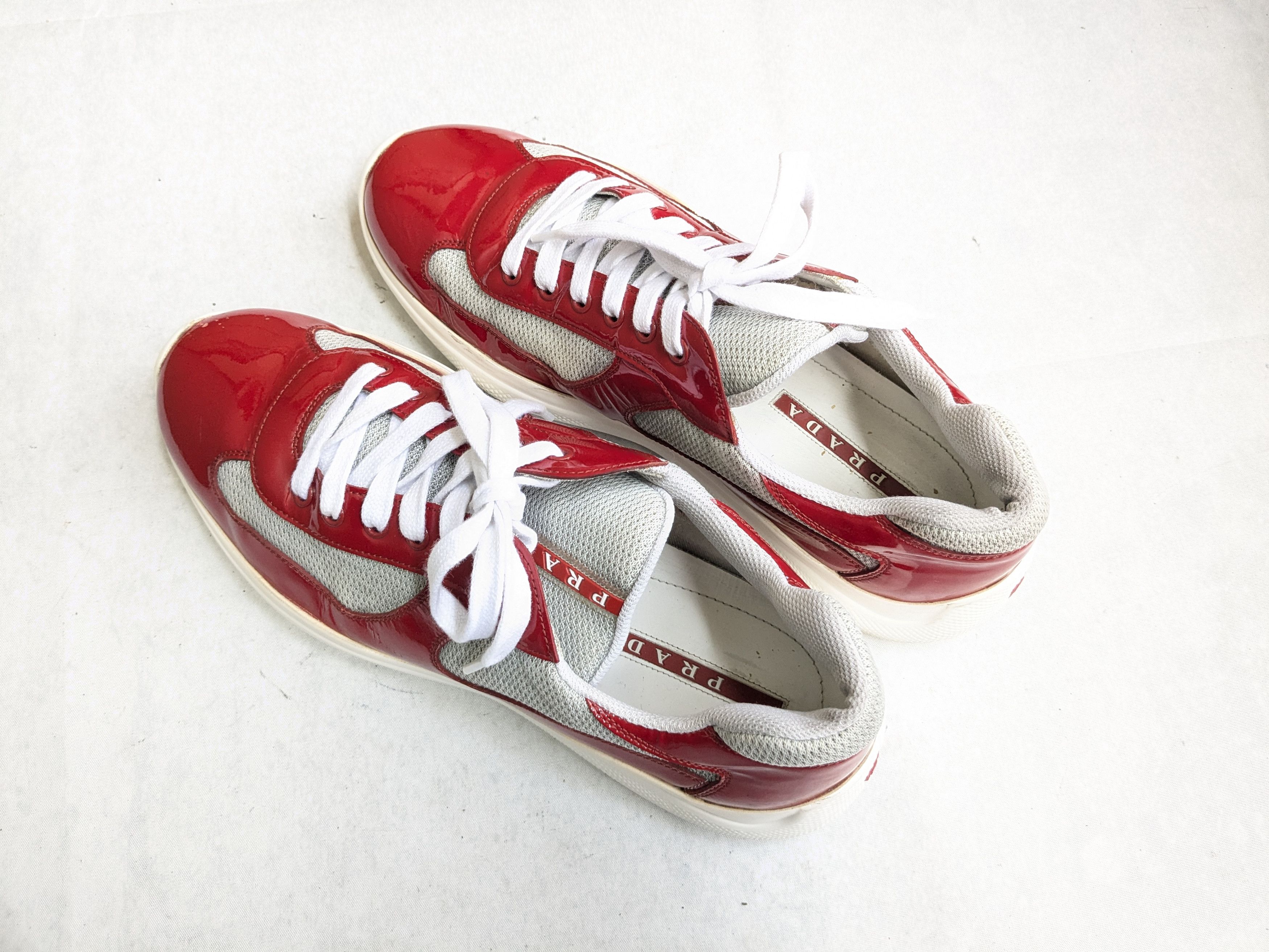Prada Prada America's Cup Red Patent Leather 11 Low Silver Size US 11 / EU 44 - 9 Thumbnail