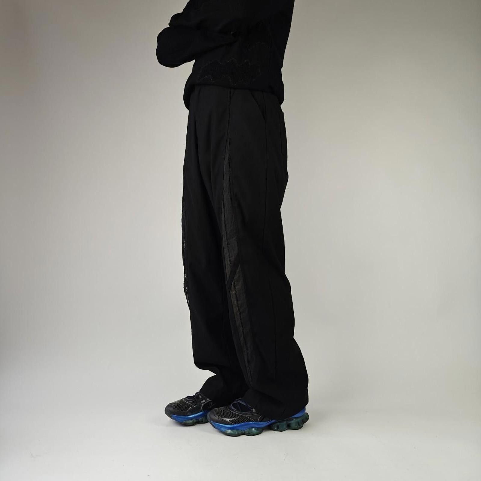 Other 49Percent Black Spliced Wide Leg Trousers Size US 30 / EU 46 - 4 Thumbnail