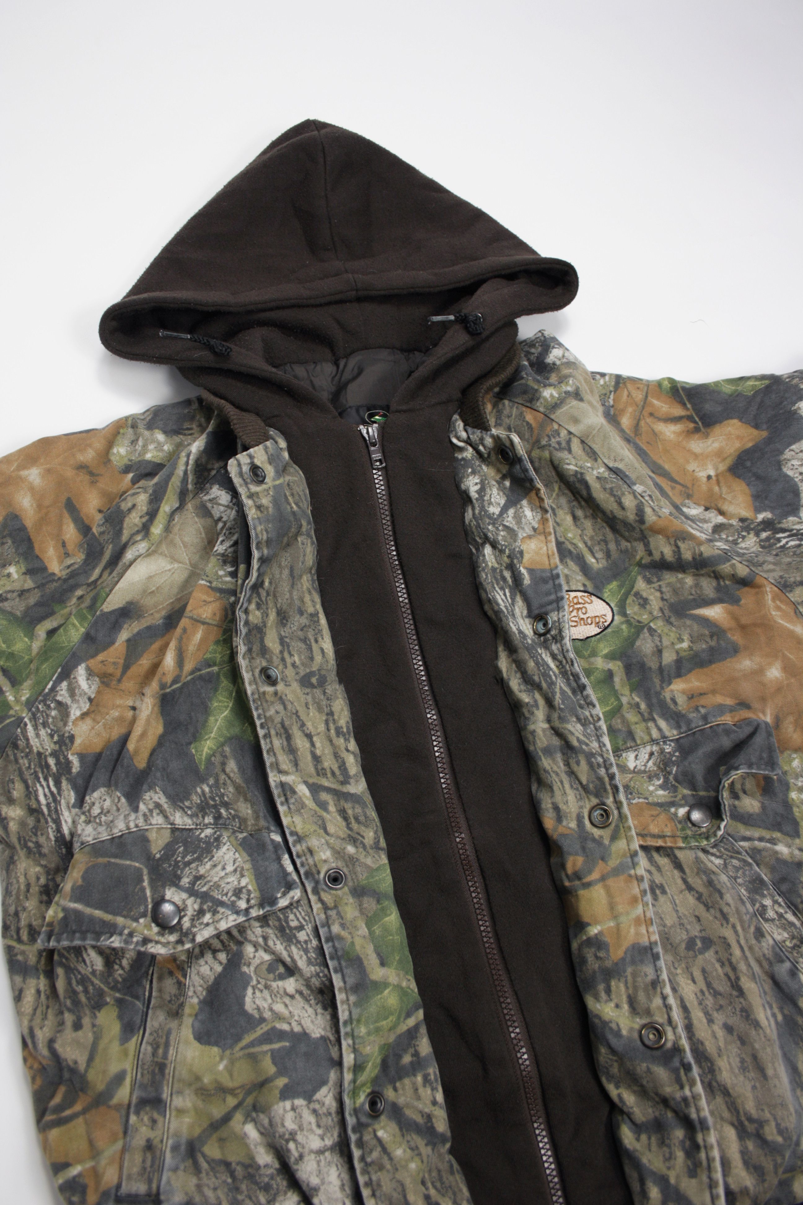 Bass Pro Shops × Mossy Oaks × Vintage Red Head Y2K Real Tree Camo Padded Hooded Bomber Jacket Size US S / EU 44-46 / 1 - 3 Thumbnail