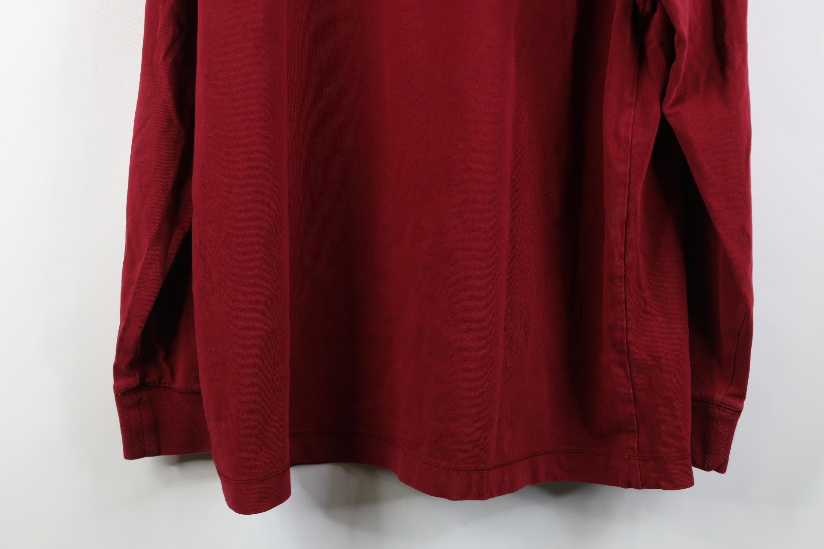 Nike Vintage Y2K Nike Travis Mini Swoosh Mock Neck T-Shirt Red Size US L / EU 52-54 / 3 - 15 Thumbnail