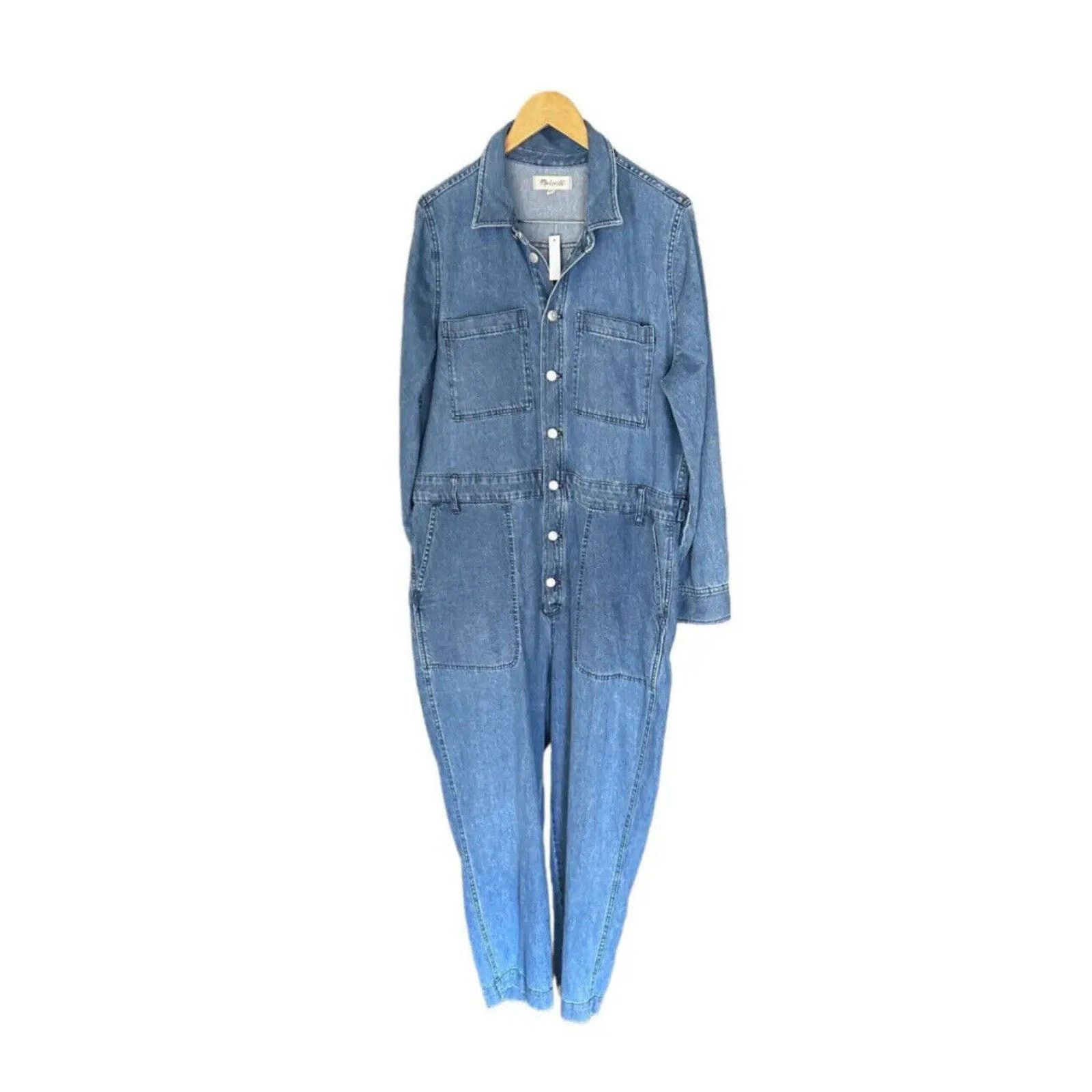 Madewell New W/Tags Madewell Denim Relaxed Coverall Jumpsuit Jean XXL Size 40" / US 18 - 5 Thumbnail