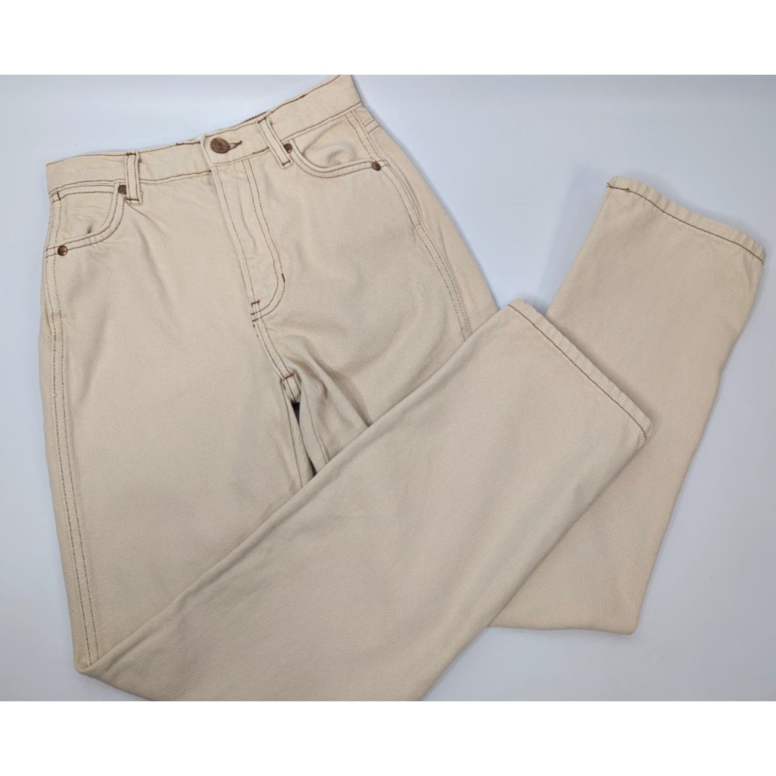 Reformation VINTAGE Reformation Cowboy Jeans Straight Women’s Size 23 Beige Almond High Rise Size 40" / US 18 - 2 Thumbnail