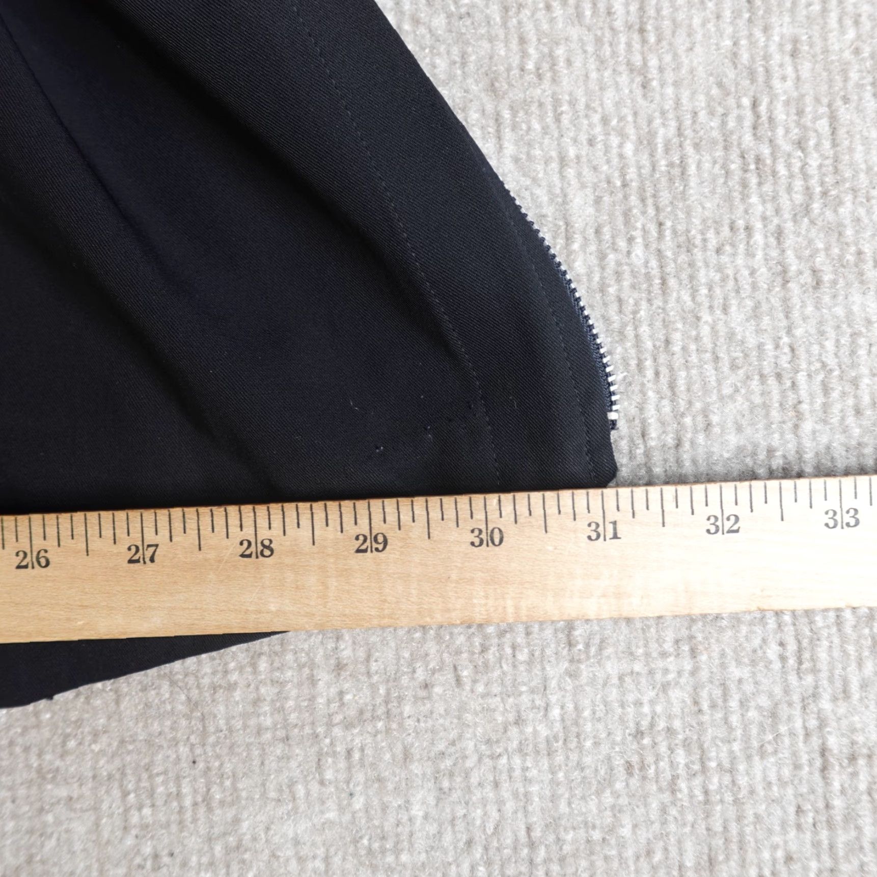 Vintage URU Ayako Shimato Womens Skirt XL Black Wool Made in Japan Dark Academia Size 28" / US 6 / IT 42 - 6 Thumbnail