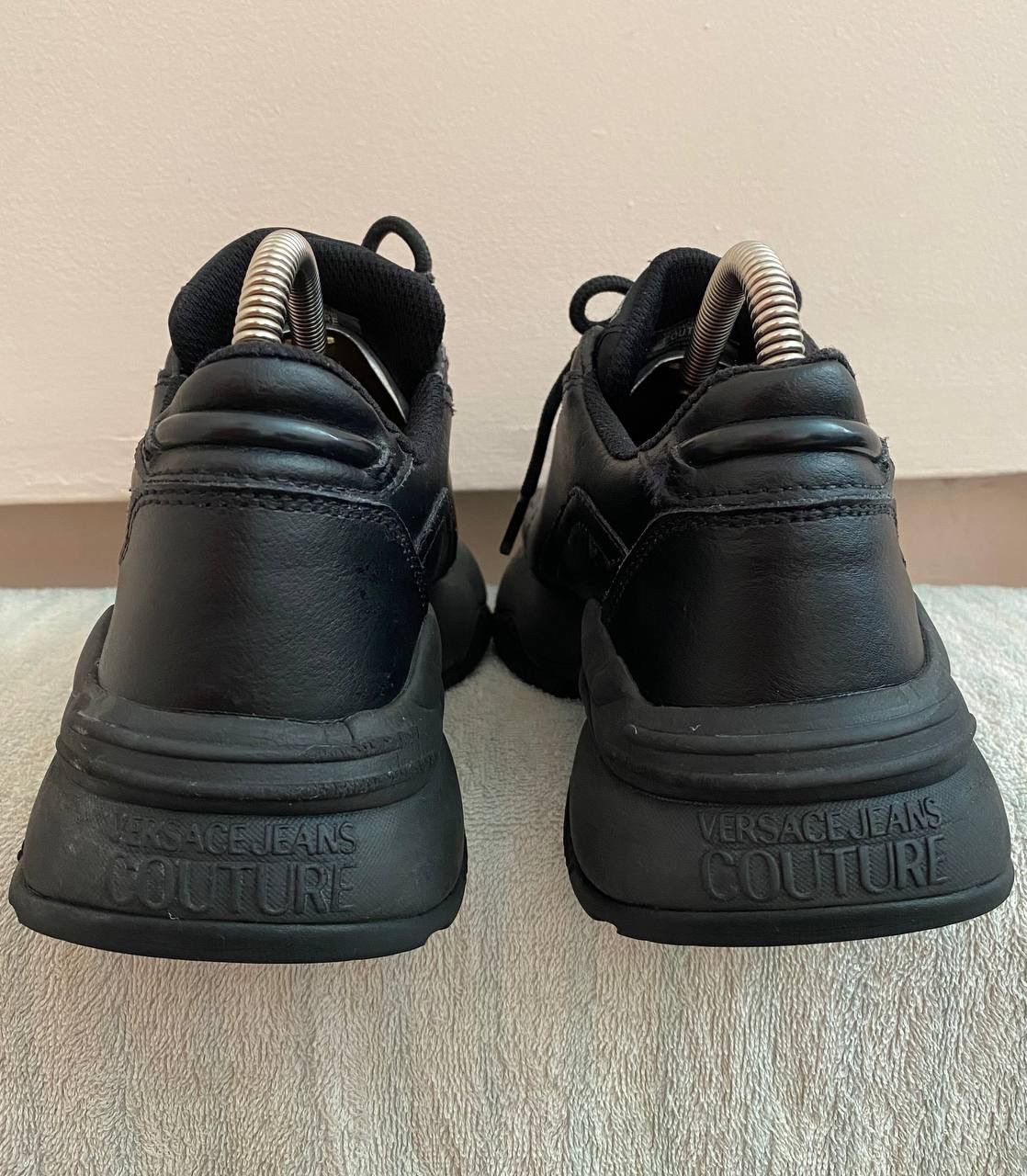 Versace Jeans Couture 📌 Versace Jeans Couture Black Signature Classic Sneakers Size US 5.5 / EU 38 - 7 Thumbnail