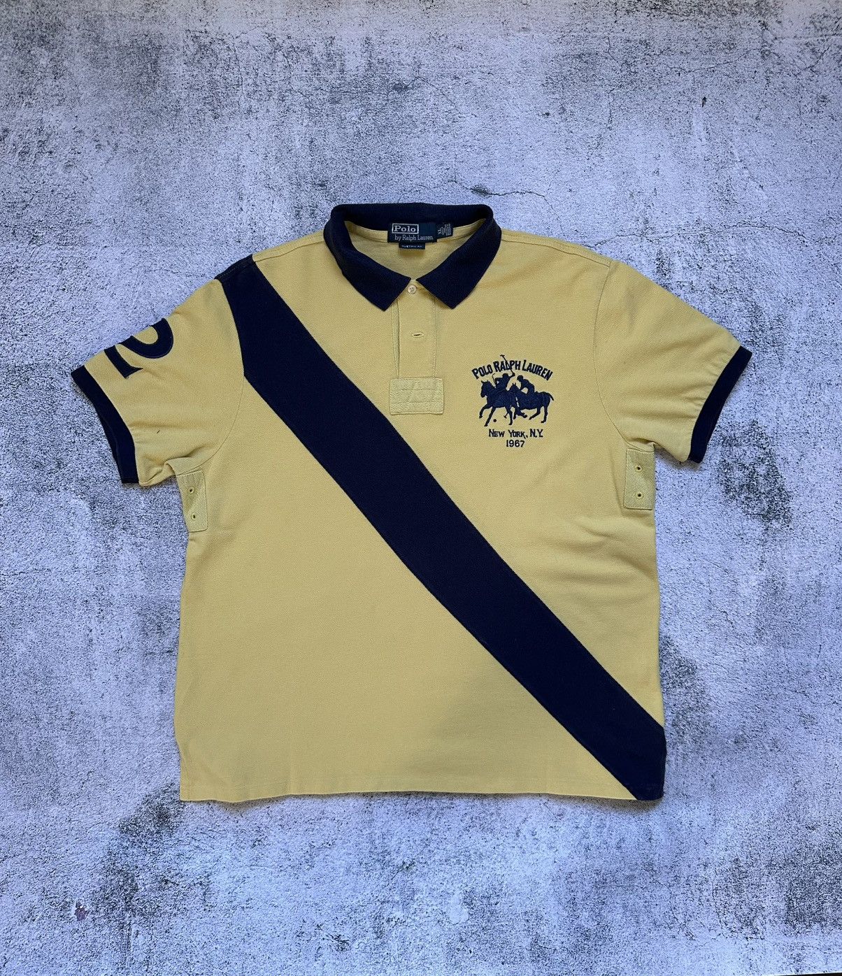 Polo Ralph Lauren Vintage Polo Ralph Lauren Yellow Y2K Big Logo Size US XL / EU 56 / 4 - 2 Thumbnail