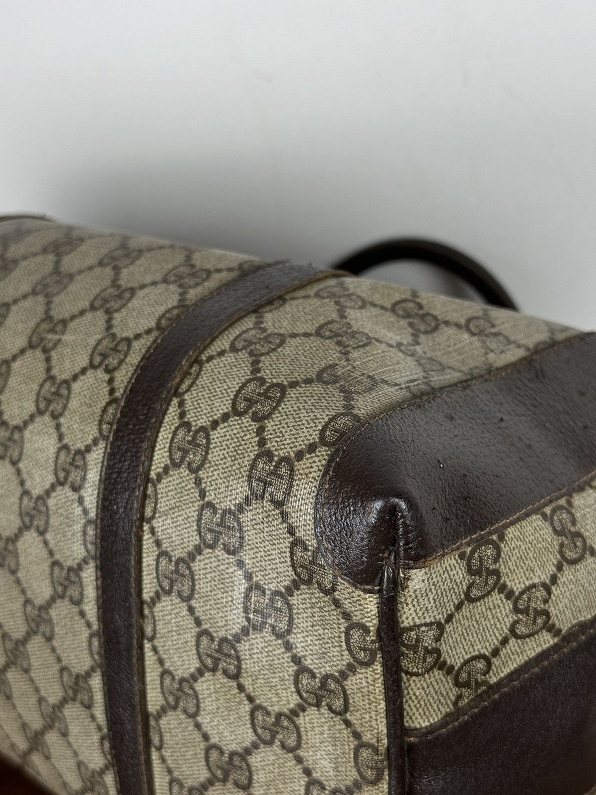 Gucci Luxury vintage rare Gucci leather Boston Bag original item Size ONE SIZE - 9 Thumbnail