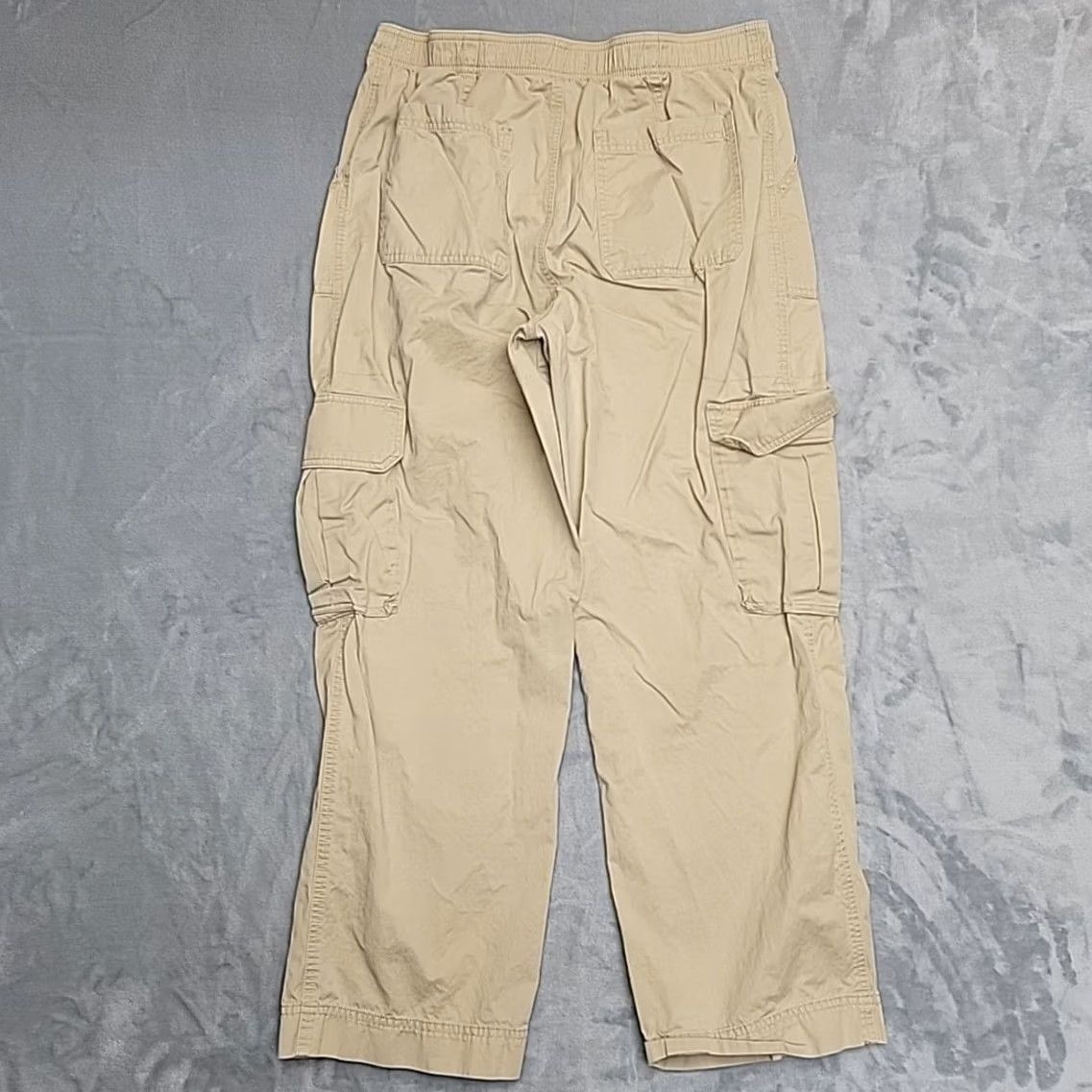 Abercrombie & Fitch Abercrombie & Fitch Cargo Pants Womens 14 Reg Tan Curve Love Loose Baggy Y2K Retro Beige Cotton Pockets Casual Mens Womens Girls Size 36" / US 14 / IT 50 - 6 Thumbnail