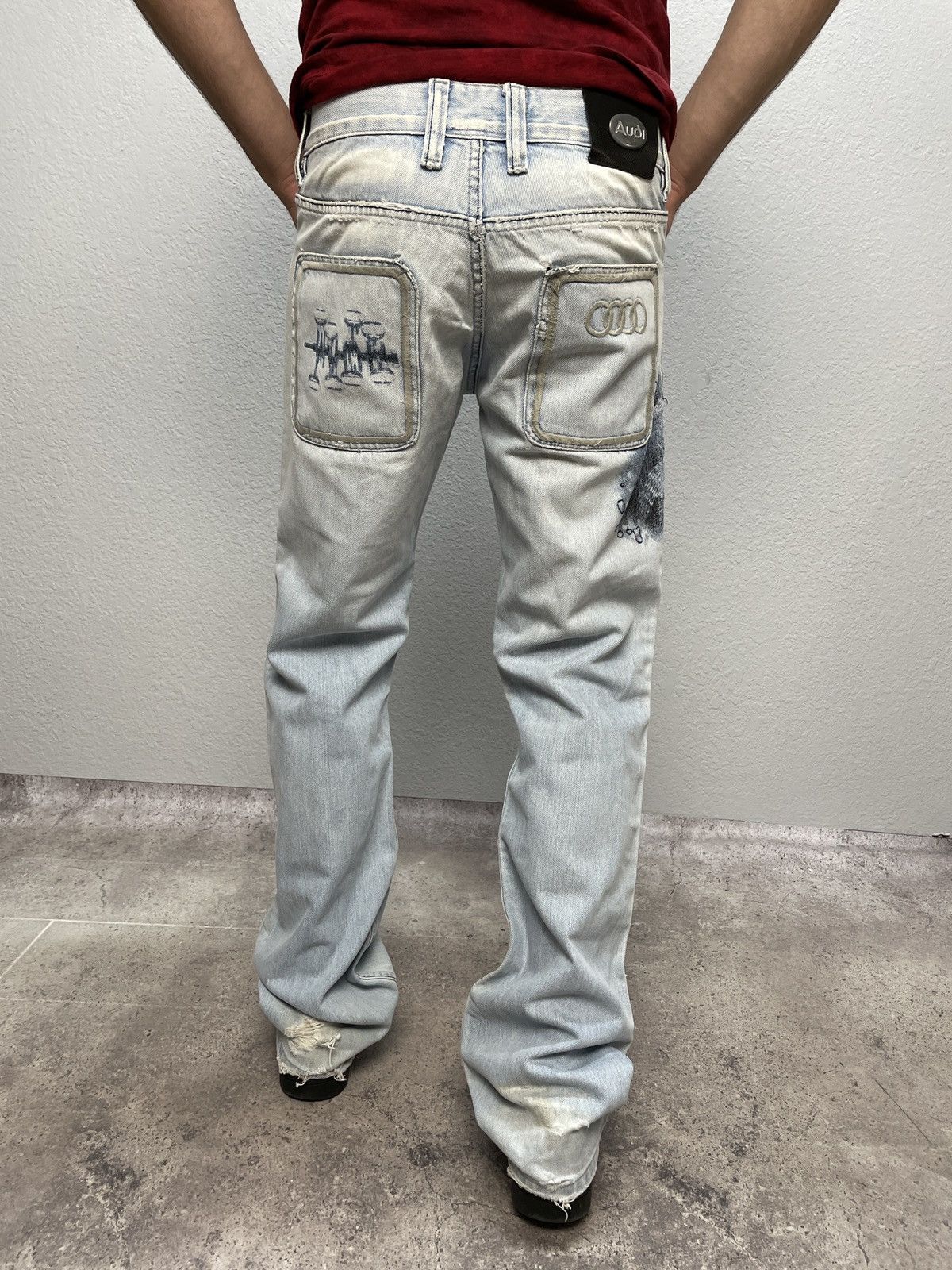 Diesel Vintage Balenciaga Style 00s Audi Racing Jeans Pants Size US 30 / EU 46 - 8 Thumbnail