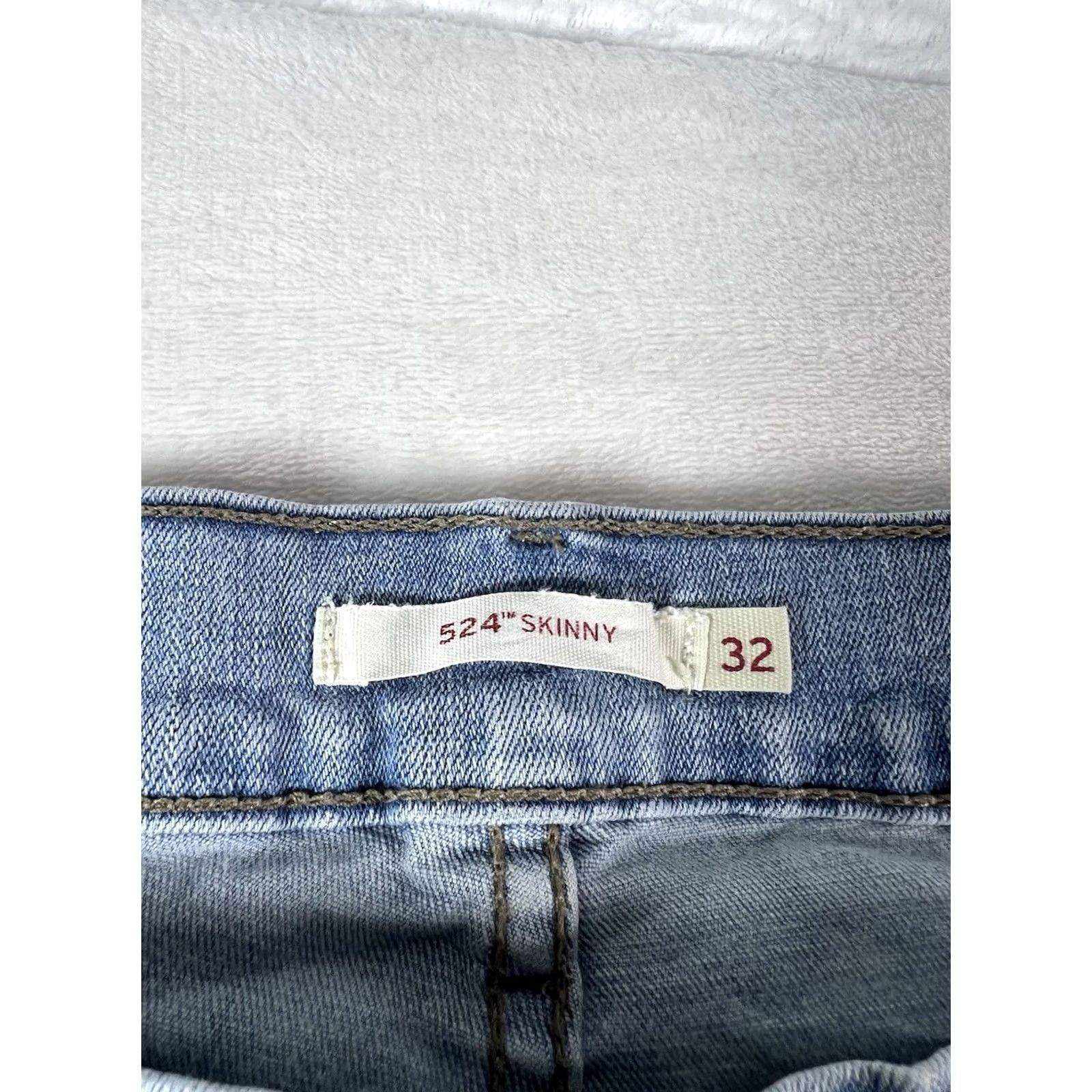 Levi's Levi’s Women’s 524 Skinny Jeans Light Denim Size 32x32 Blue Denim Cotton Blend Jeans Size 24" / US 00 / IT 34 - 5 Thumbnail