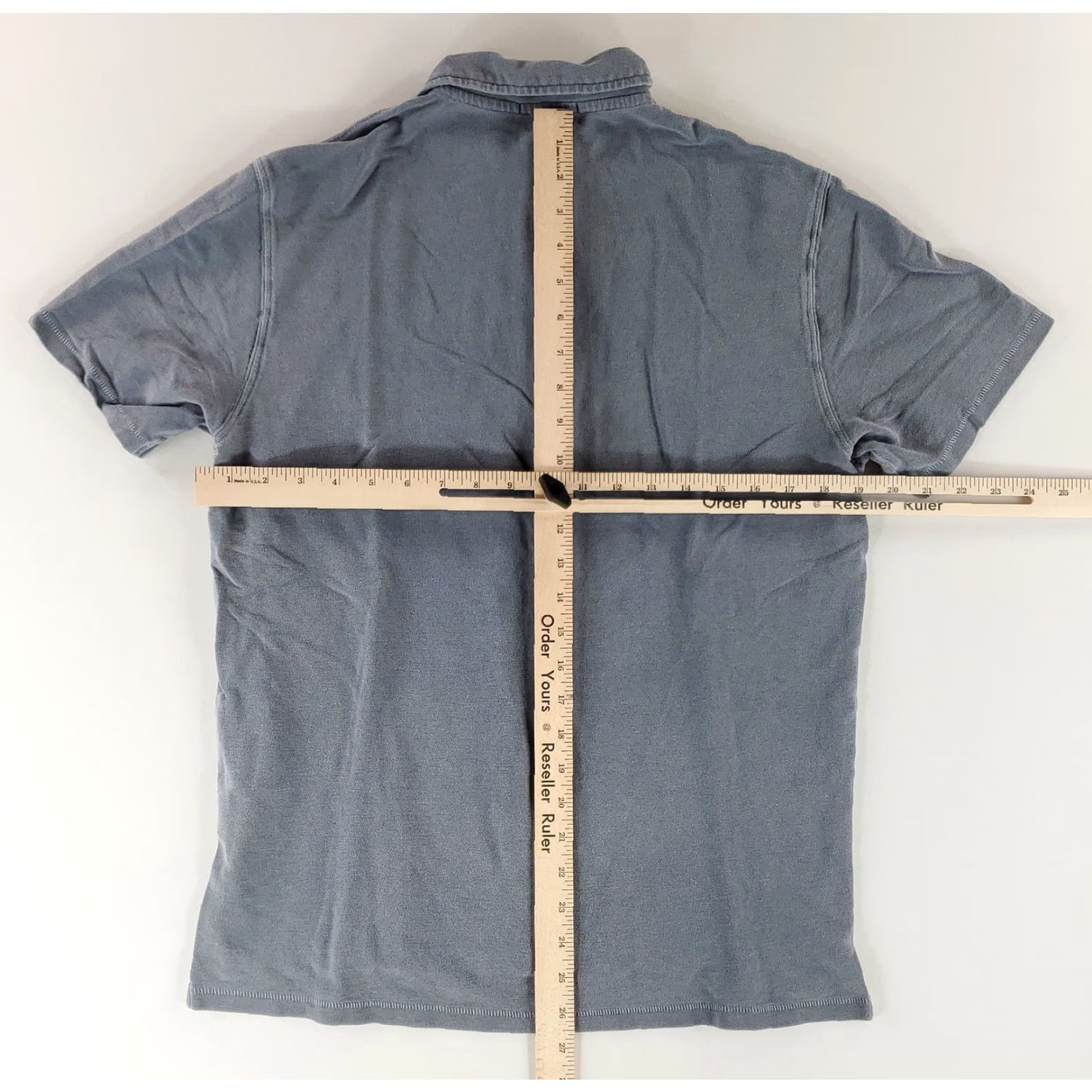 Buck Mason Buck Mason Polo Shirt Made USA Pique Short Sleeve Blue Mens M Size US M / EU 48-50 / 2 - 7 Thumbnail