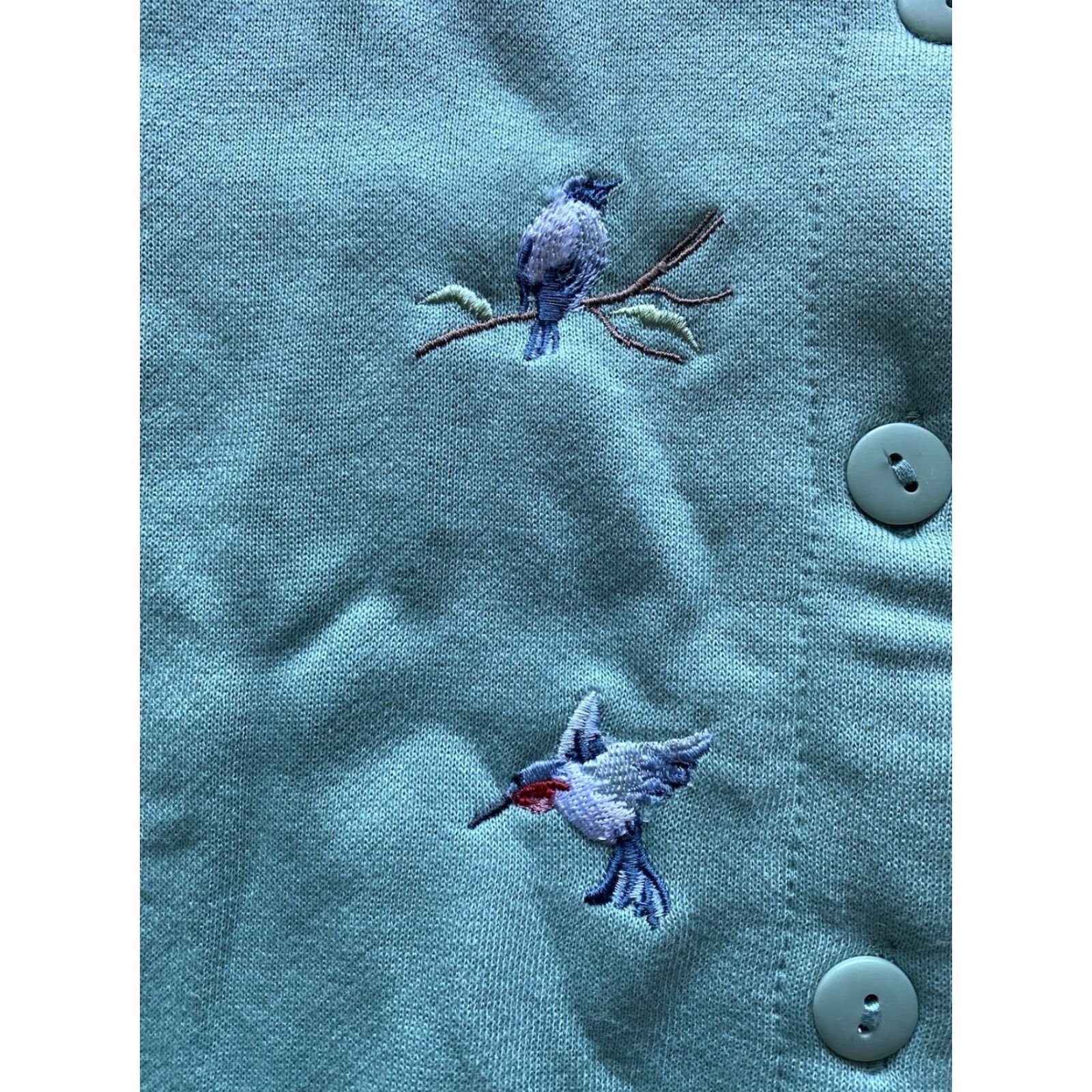 Vintage VINTAGE Sporting Club Cardigan Petite Women’s Embroidered Birds Size PL See Photos Womens Sweater Bird Size L / US 10 / IT 46 - 7 Thumbnail