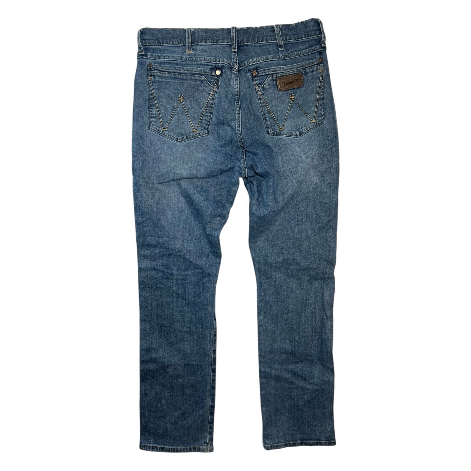 Wrangler Wrangler Men’s 34x31 Blue Denim Slim Straight Fit Jeans Size US 34 / EU 50 - 2 Thumbnail
