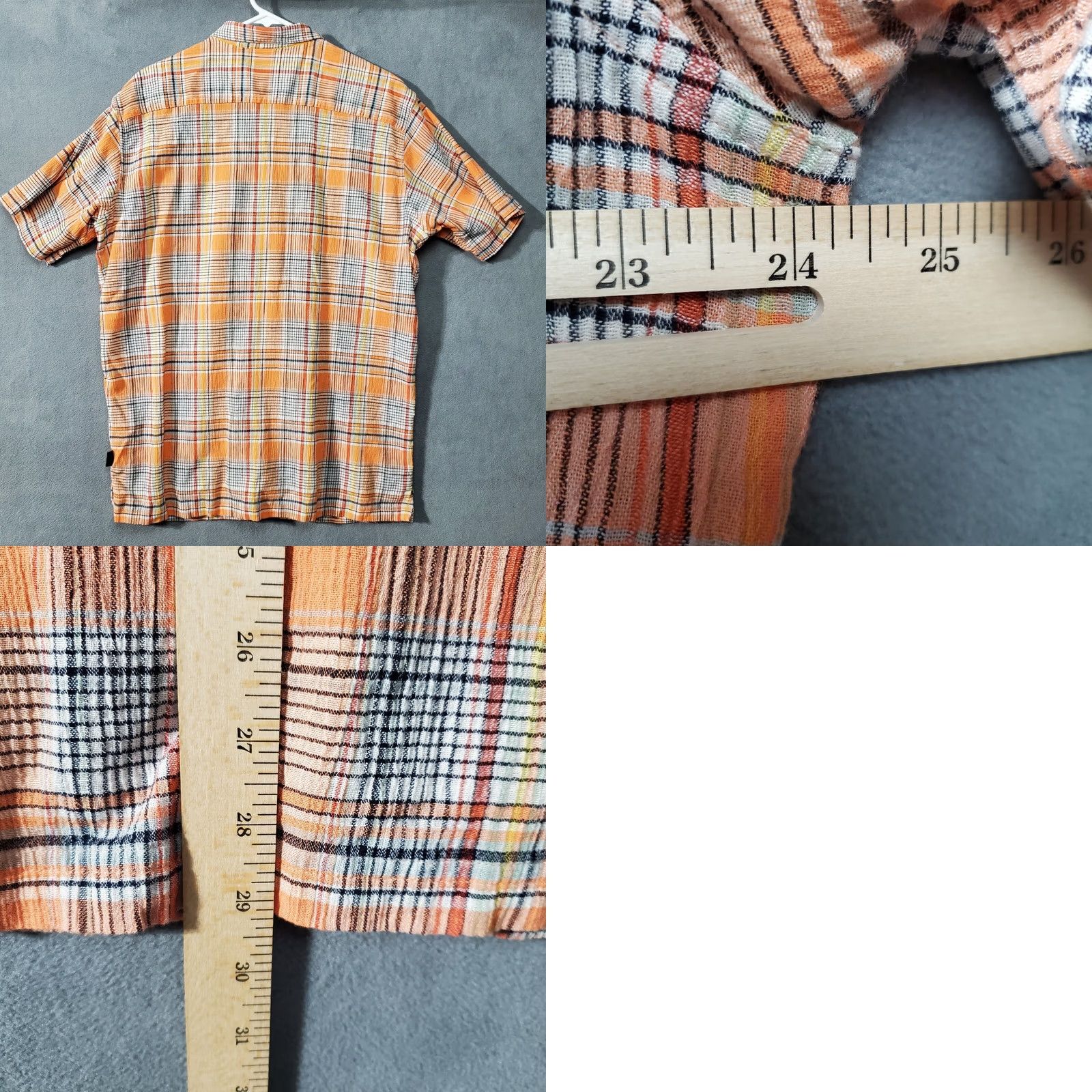 Patagonia Patagonia Shirt Mens Large Orange Plaid Textured Short Sleeve Outdoor Hiking Shirt Size US L / EU 52-54 / 3 - 8 Thumbnail