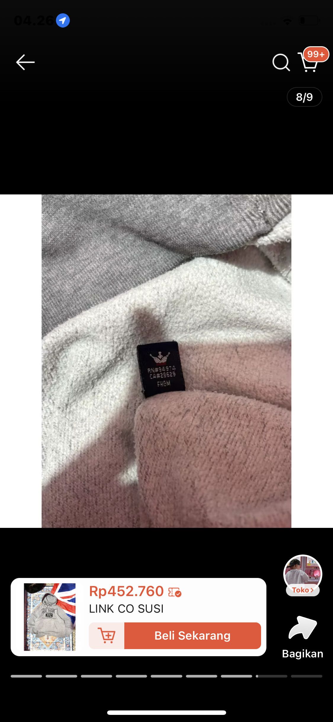 Stussy Stussy vintage hoodie 90s Size US XL / EU 56 / 4 - 6 Thumbnail
