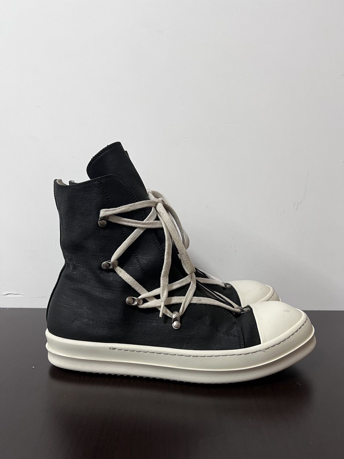 Rick Owens Drkshdw Rick owens drkshdw hexagram ramones high top sneakers sz43.5 Size US 10.5 / EU 43-44 - 4 Thumbnail