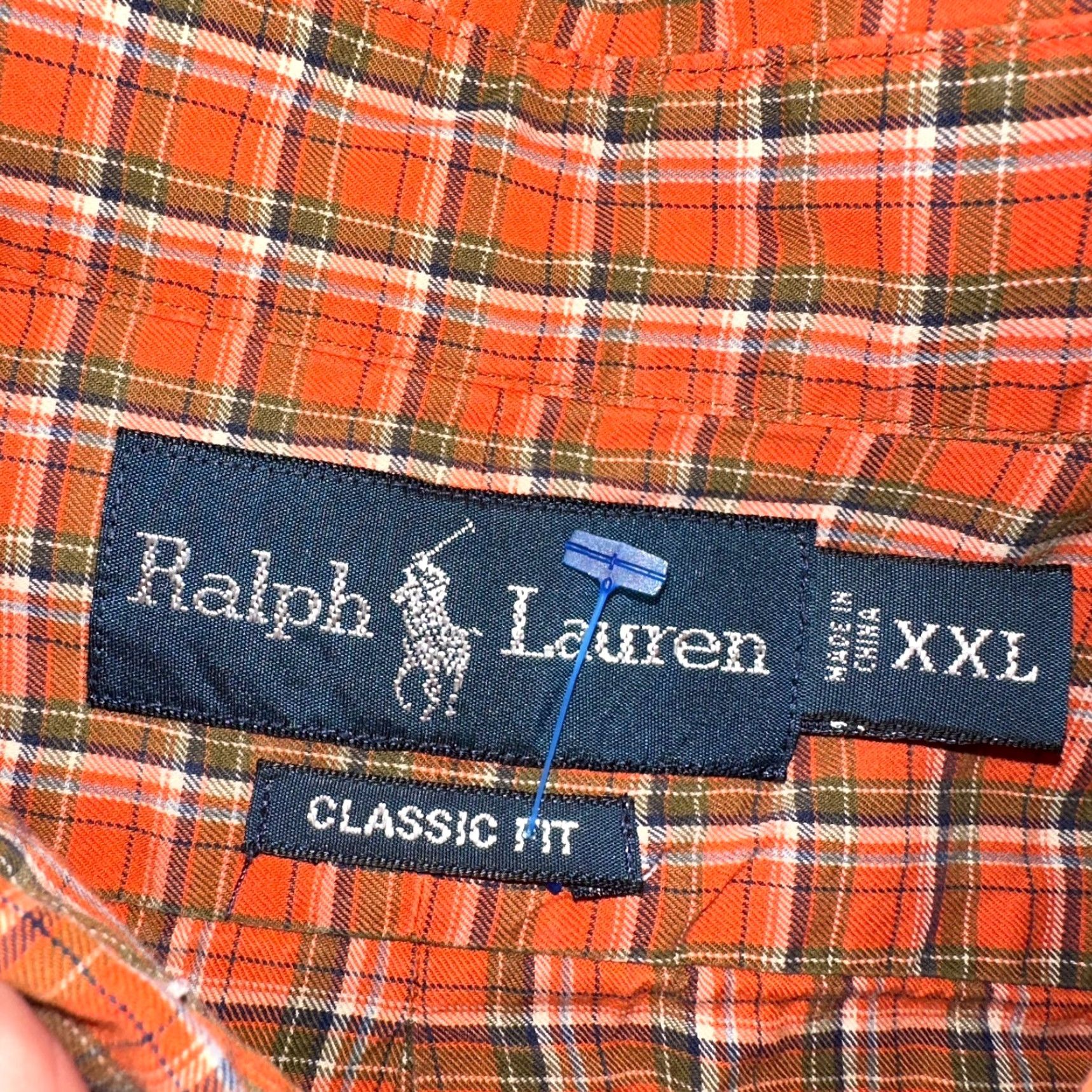 Ralph Lauren Ralph Lauren Vintage Classic Fit Button-Down Shirt Mens 2XL Orange Plaid Blue Label Shirt Button-Up Men’s Classic Size US XXL / EU 58 / 5 - 5 Thumbnail