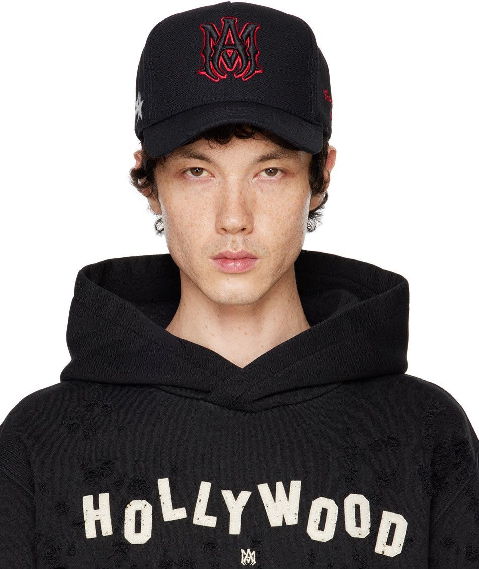 Amiri o1orln1025 Size: OS /'MA' Canvas Hat / Cap in Black Size ONE SIZE - 2 Thumbnail