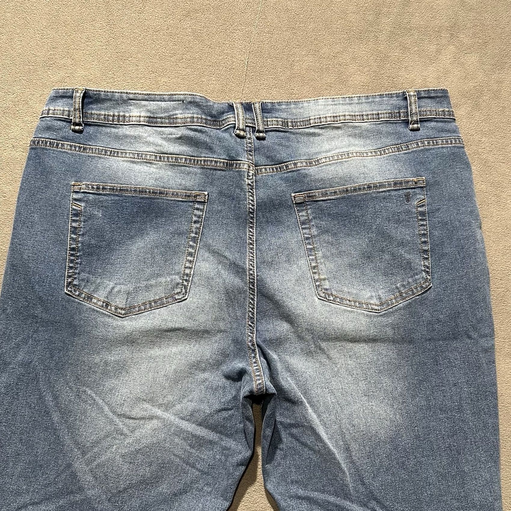 Denime The Perfect Jean NYC Jeans Men 42x34 Blue Skinny Stretch Denim Size US 42 / EU 58 - 4 Thumbnail