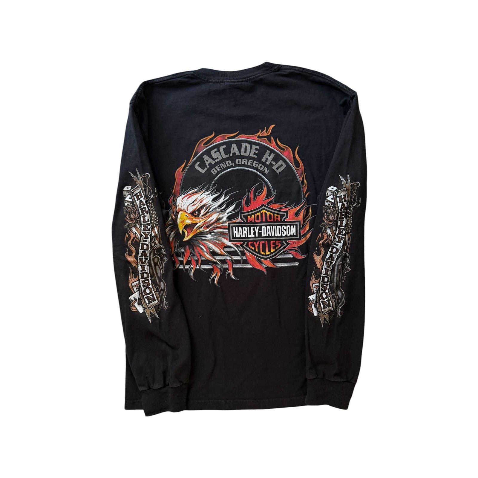 Harley Davidson Vintage Y2K Harley Davidson Pocket Flames Long Sleeve Size US L / EU 52-54 / 3 - 4 Thumbnail