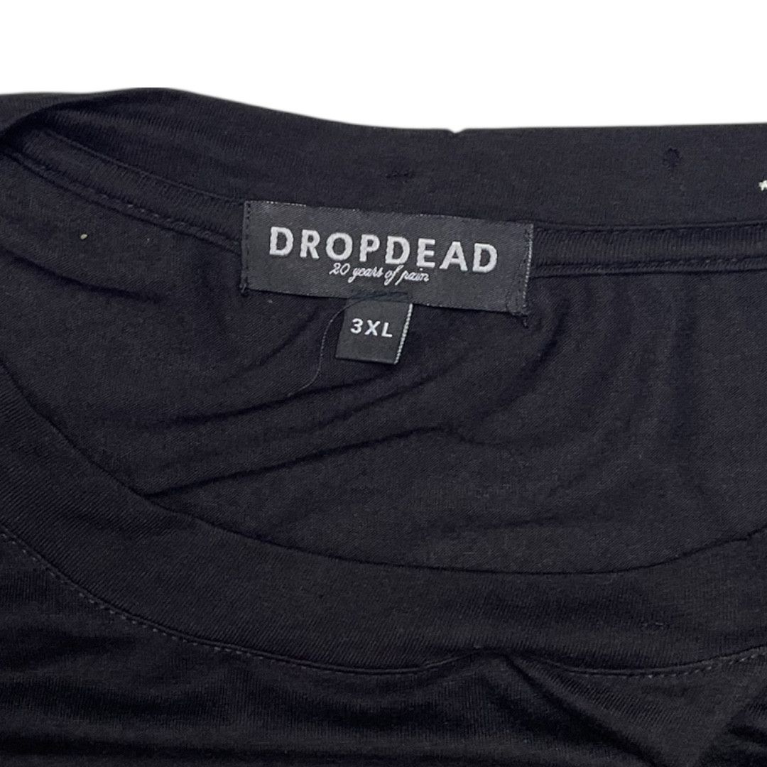 Drop Dead Drop Dead Logo Tee 3XL | Distressed Goth Punk Band Shirt Size US XXL / EU 58 / 5 - 4 Thumbnail
