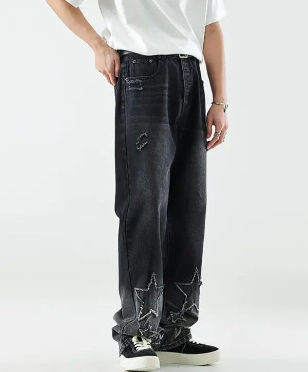 VIBE Street star embroidered washed gradient jeans Size US 34 / EU 50 - 5 Thumbnail