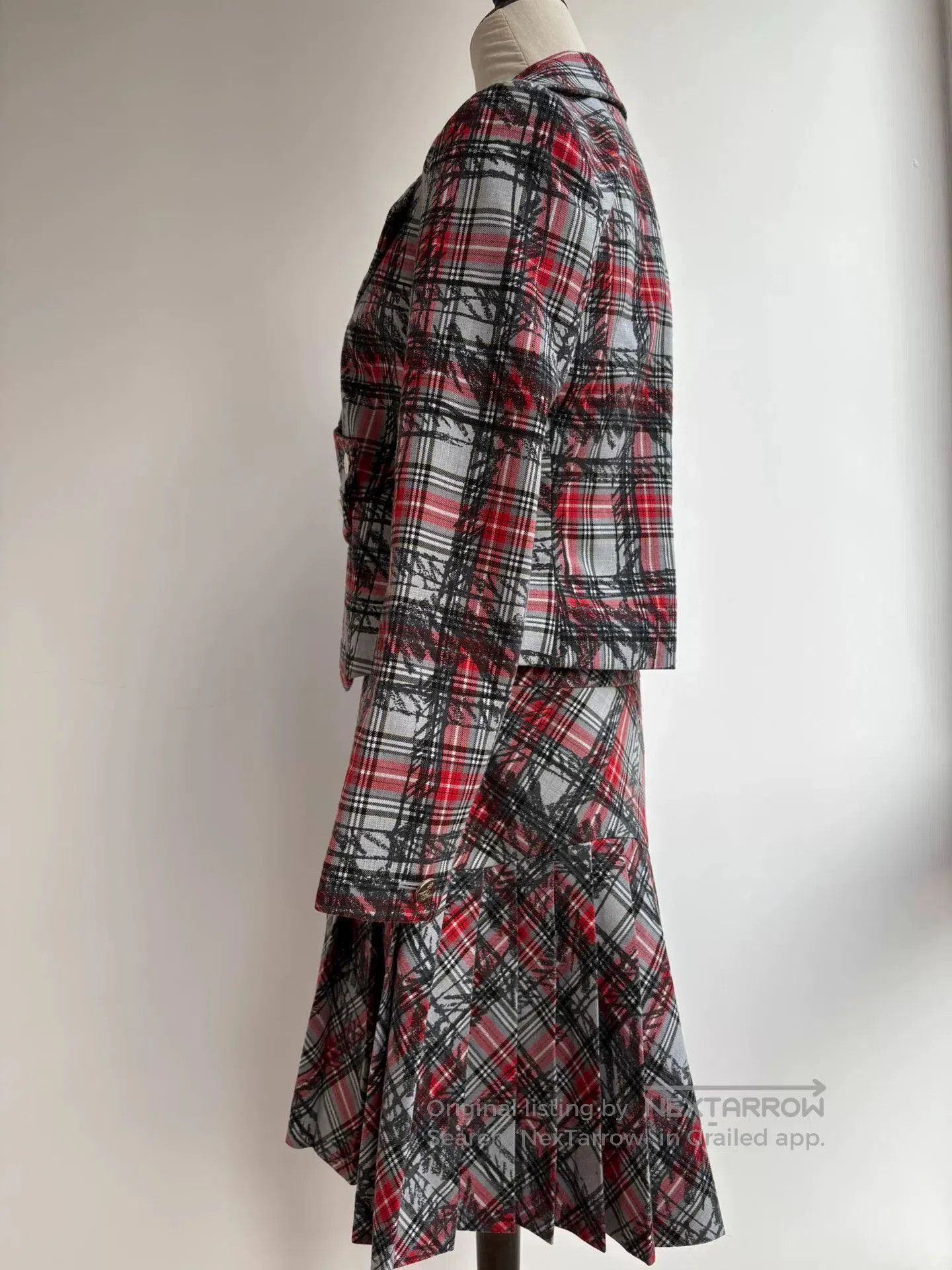 Vivienne Westwood Vivienne Westwood Vintage Red Gray Plaid Suit. Size L / US 10 / IT 46 - 5 Thumbnail