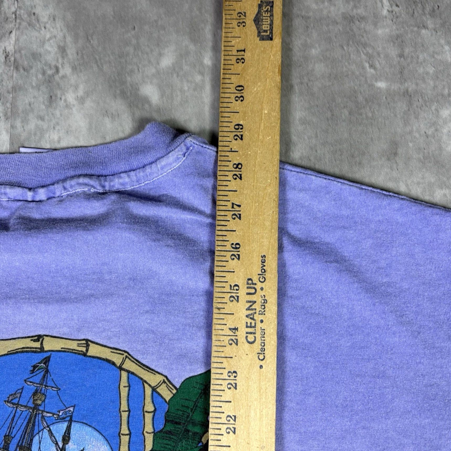 Anvil VINTAGE Seacrets Bar Promo T Shirt Purple Dyed Single Stitch Adult XL 1990s Art Nike? Size US XL / EU 56 / 4 - 4 Thumbnail