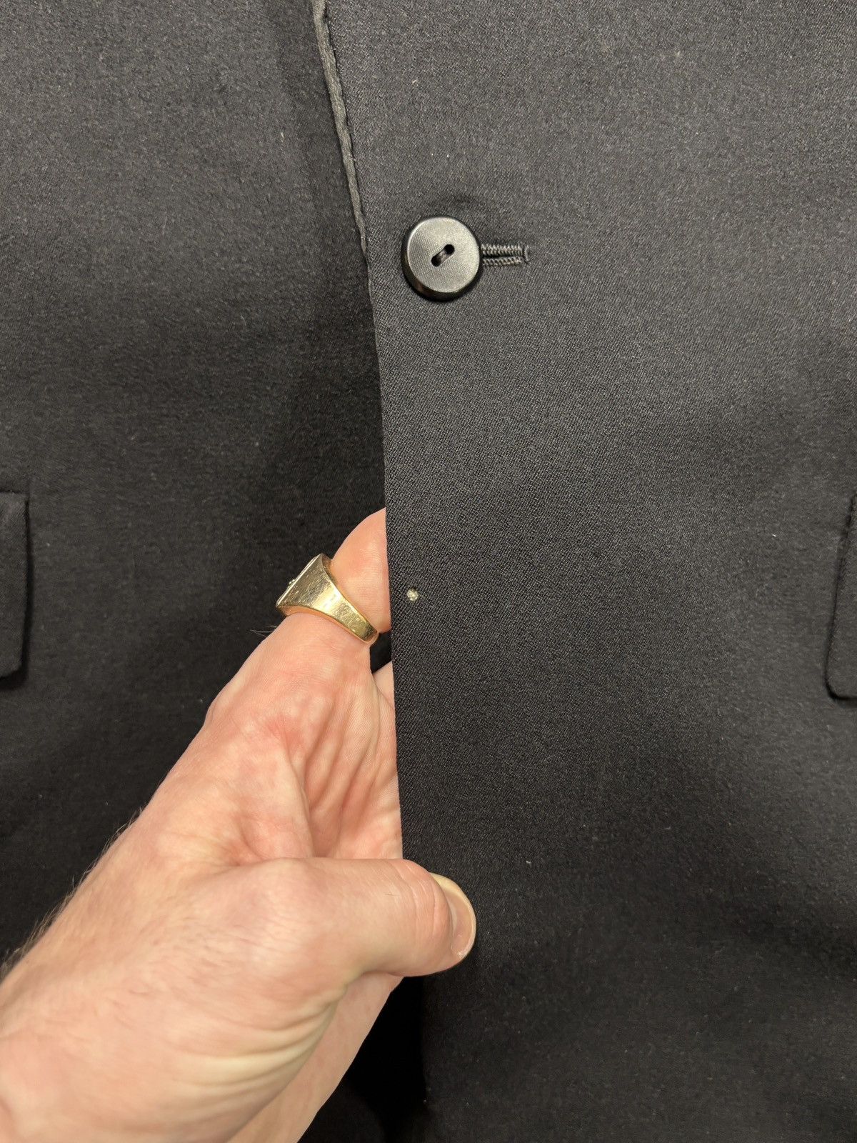 Givenchy 1950s Suit Jacket True Vintage Wool Blazer Tuxedo Heavy Size 40R - 8 Thumbnail