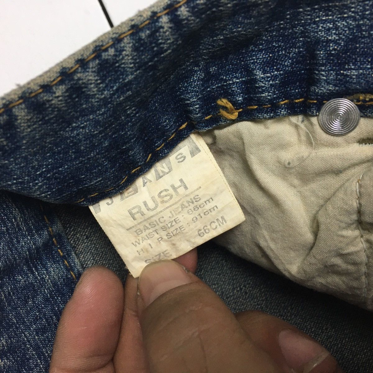 Vintage Super Flare RUSH BLUE JEANS Size US 38 / EU 54 - 8 Thumbnail