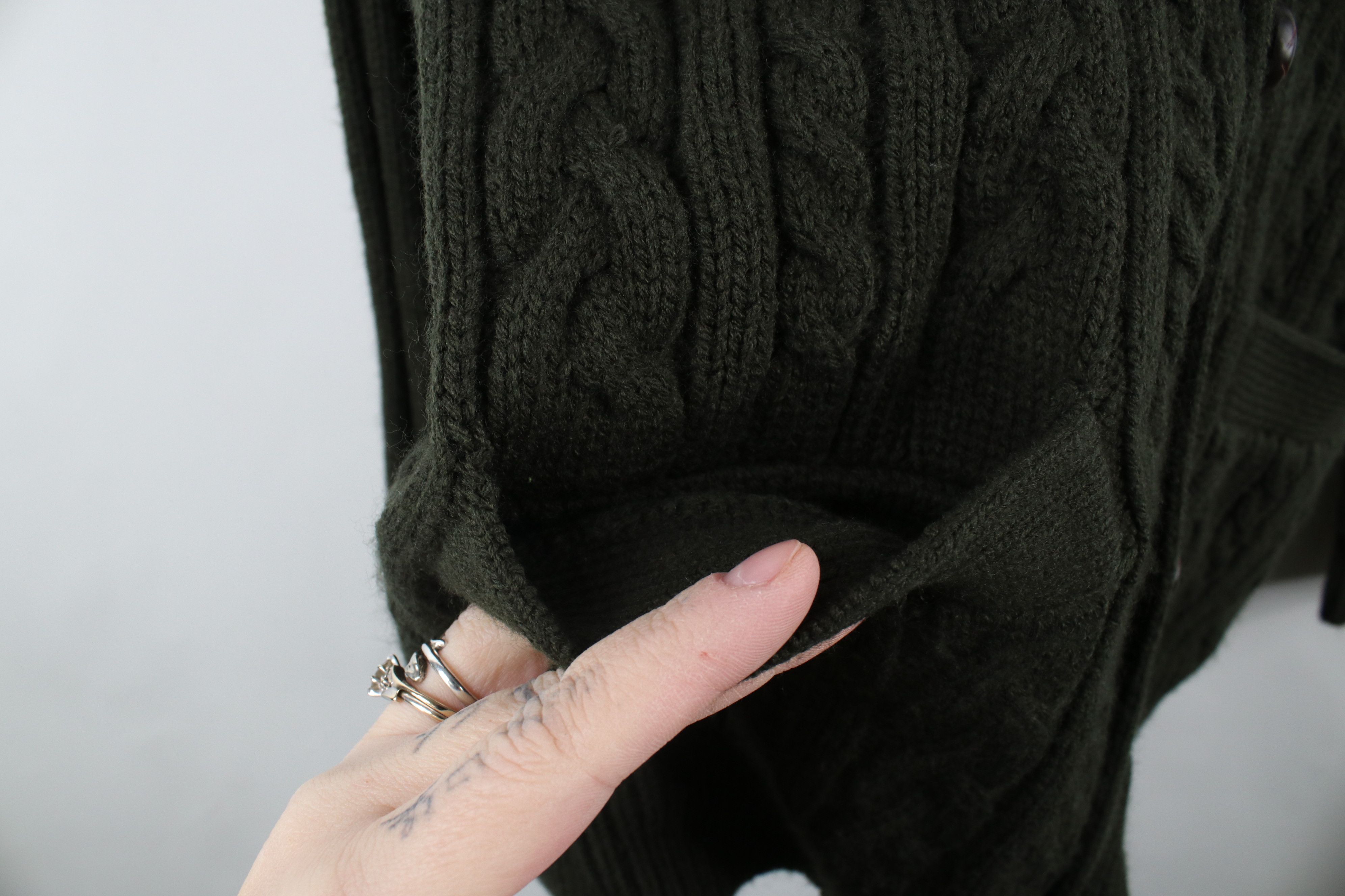 Vintage Deadstock Vintage 90s Streetwear Cable Knit Cardigan Sweater Size US M / EU 48-50 / 2 - 6 Thumbnail