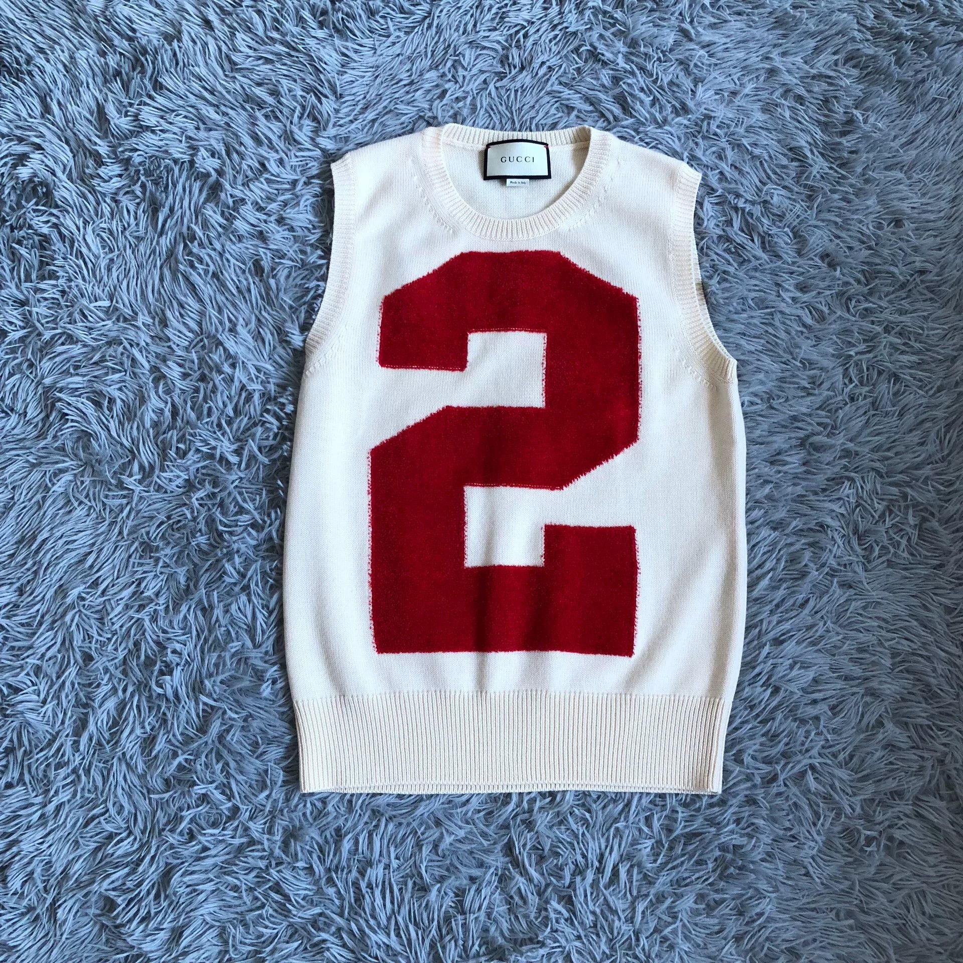 Gucci Gucci Flocked Number Vest Size US S / EU 44-46 / 1 - 1 Thumbnail